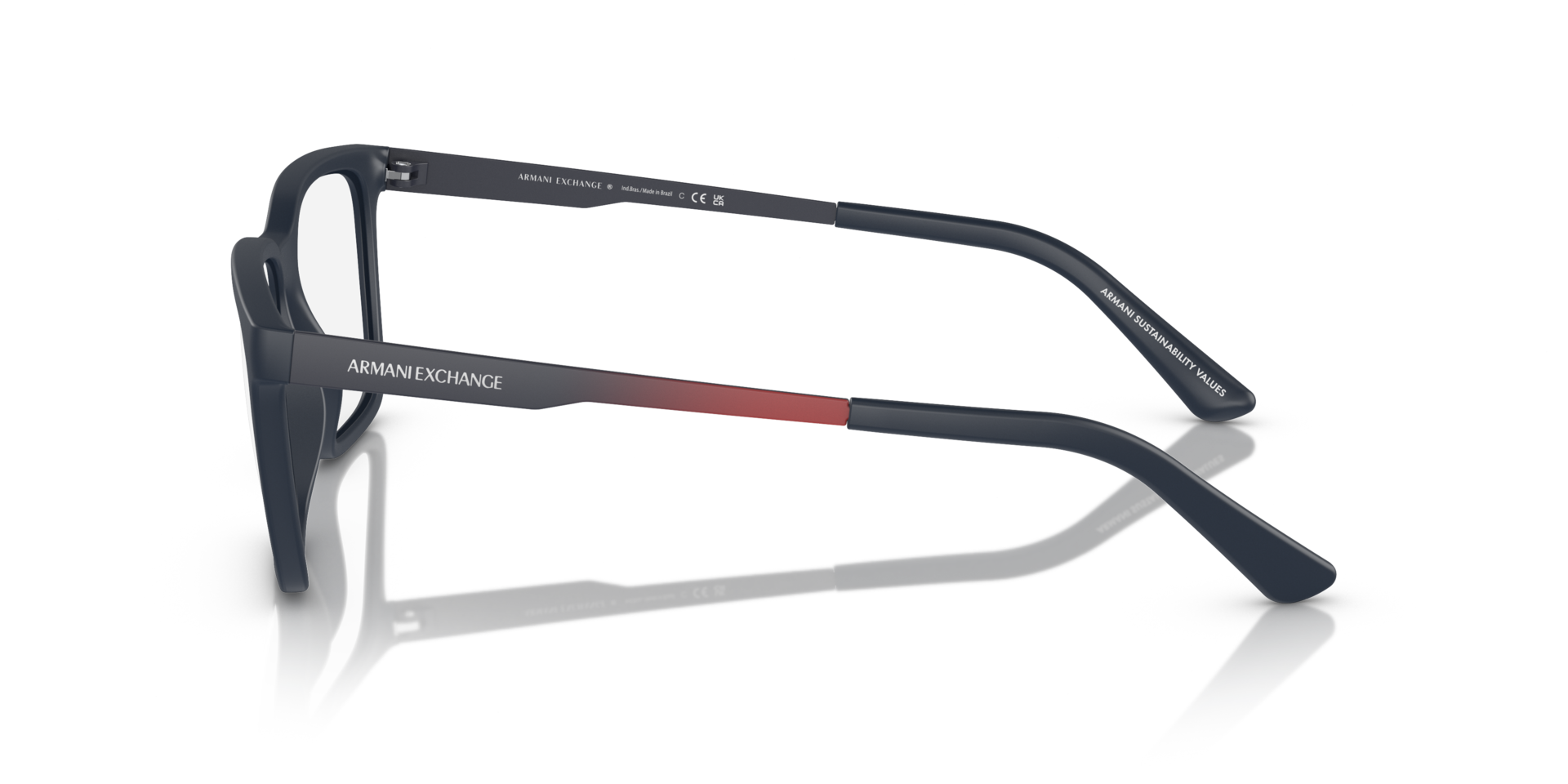 AX3103 Matte Blue PlasticEyeglass Frames for Glasses Direct, Side View