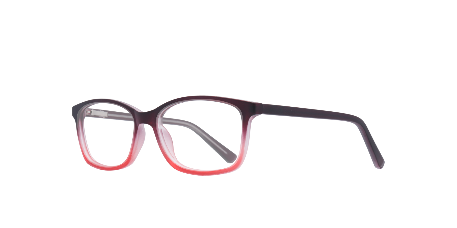 Dakari Matte Brown Pink PlasticEyeglass Frames for Glasses Direct, Angle View