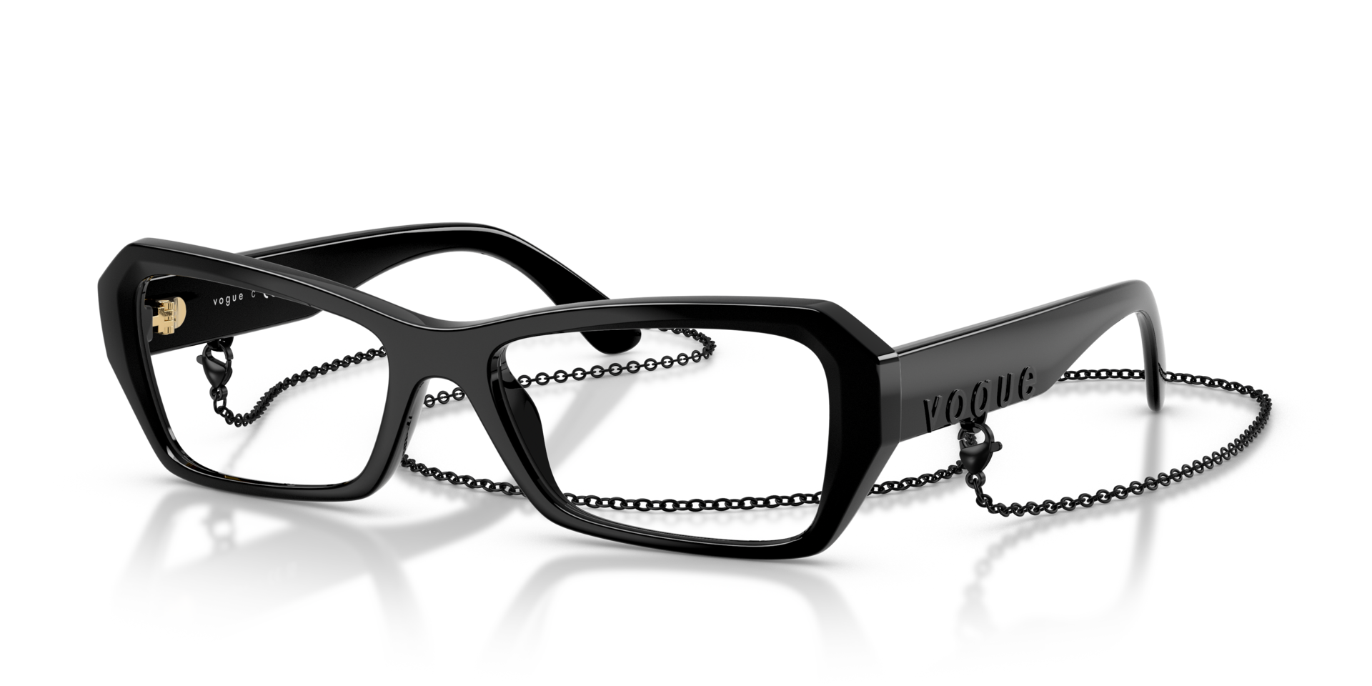 VO5656U Black PlasticEyeglass Frames for Glasses Direct, Angle View