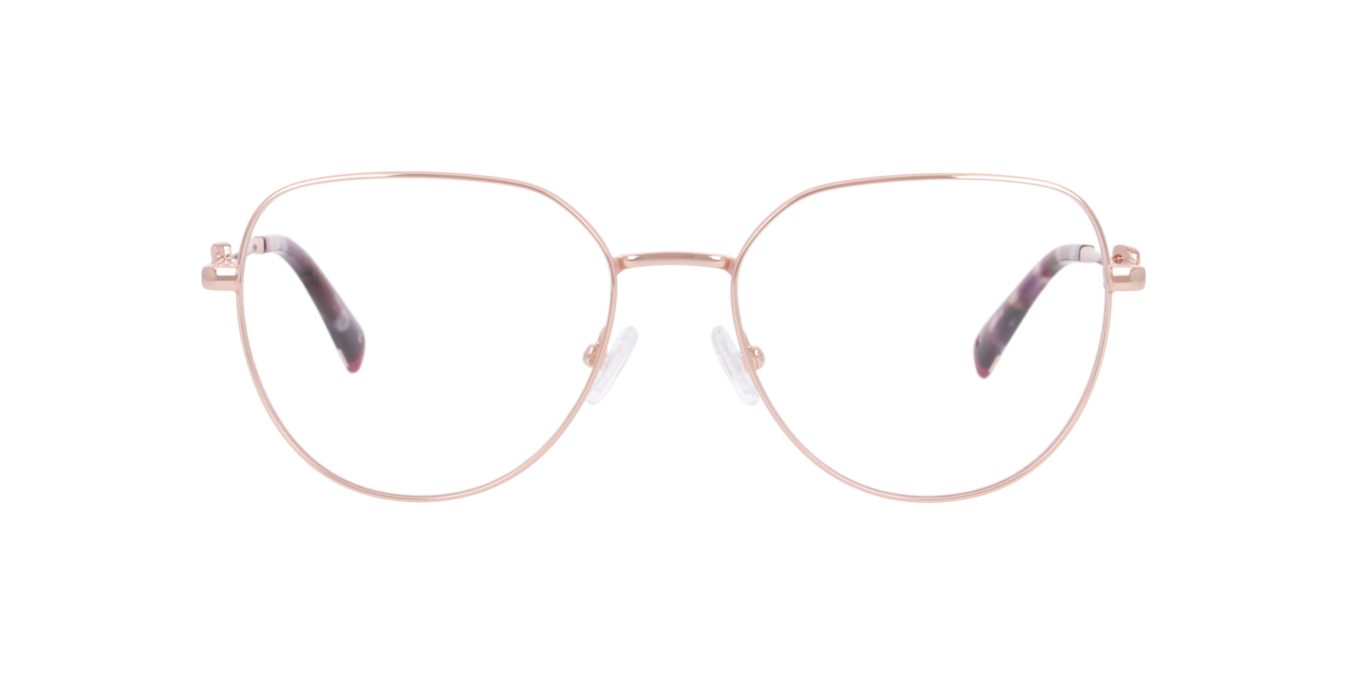 Cuemi Pink MetalEyeglass Frames for Glasses Direct, Front View