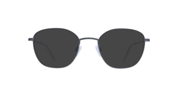 Shiny Black Henley -  Metal Sunglasses