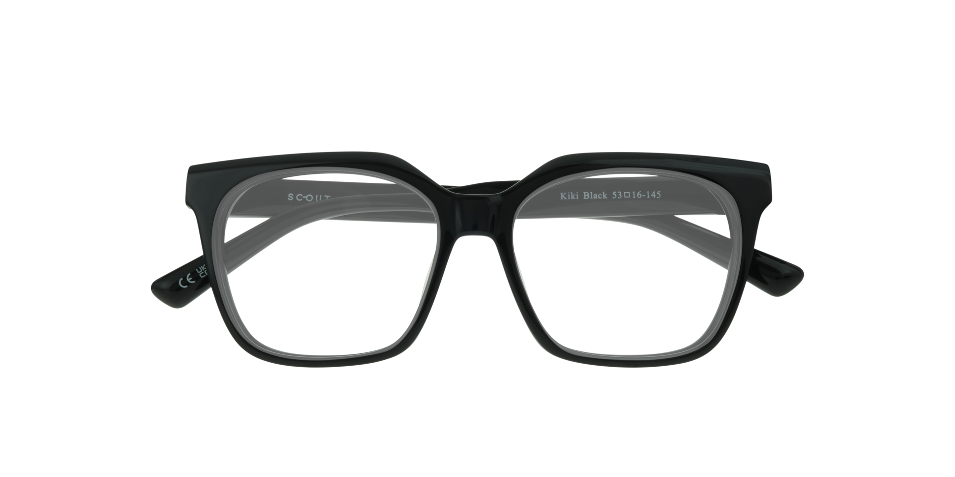 Kiki Black AcetateEyeglass Frames for Glasses Direct, Closed View