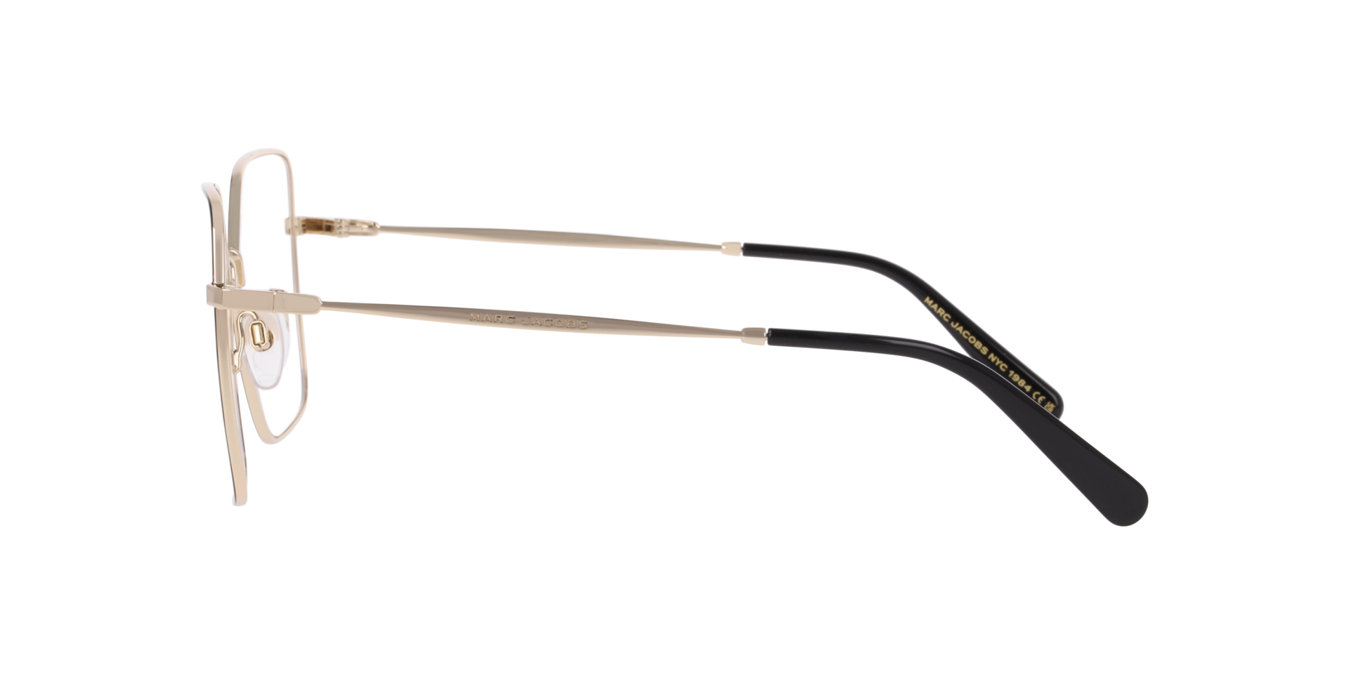 MARC 867 Gold Black MetalEyeglass Frames for Glasses Direct, Side View