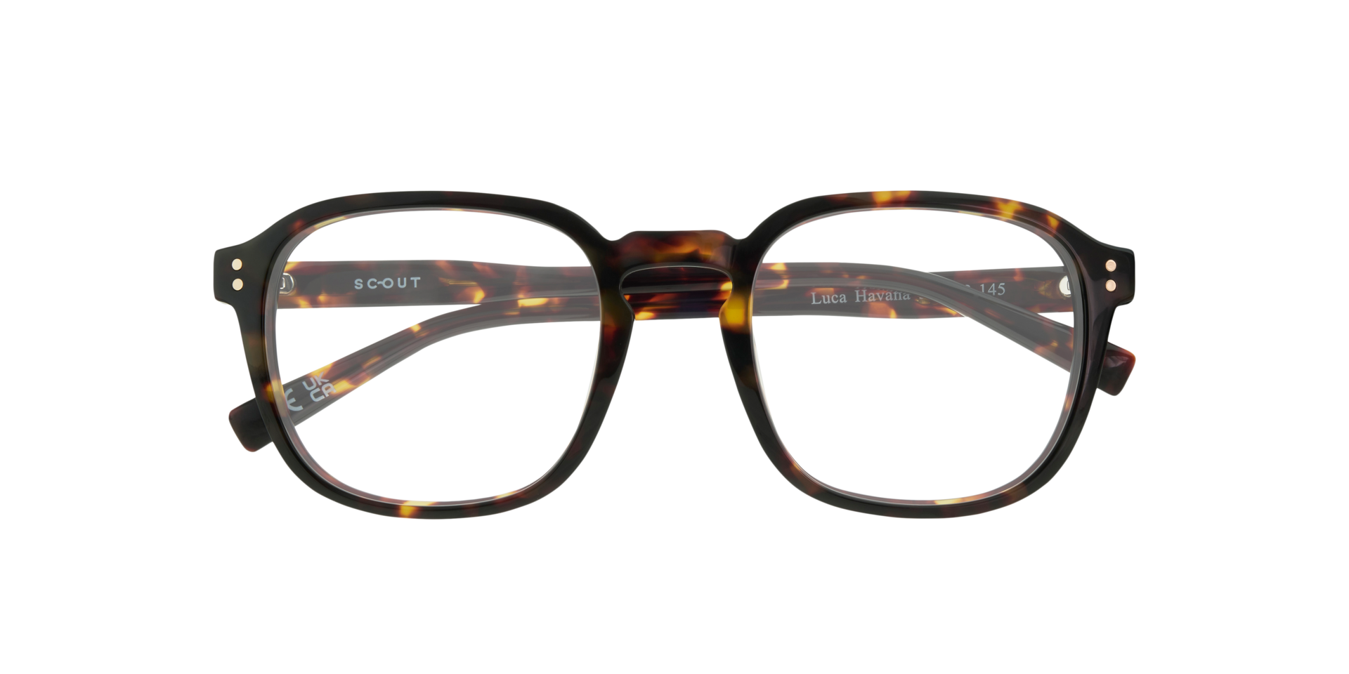 Luca Havana AcetateEyeglass Frames for Glasses Direct, Closed View