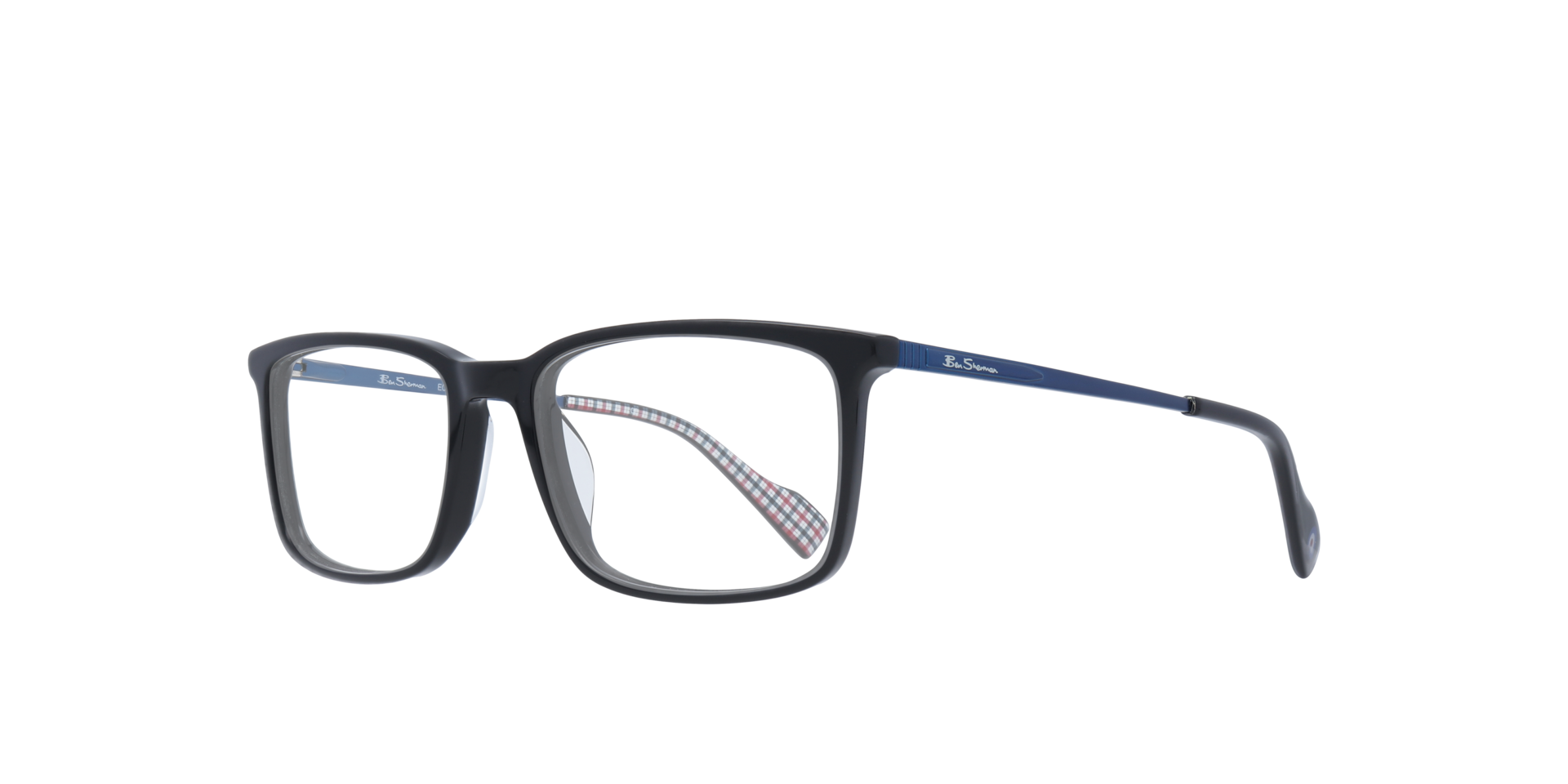 Chester BN Black MetalEyeglass Frames for Glasses Direct, Angle View