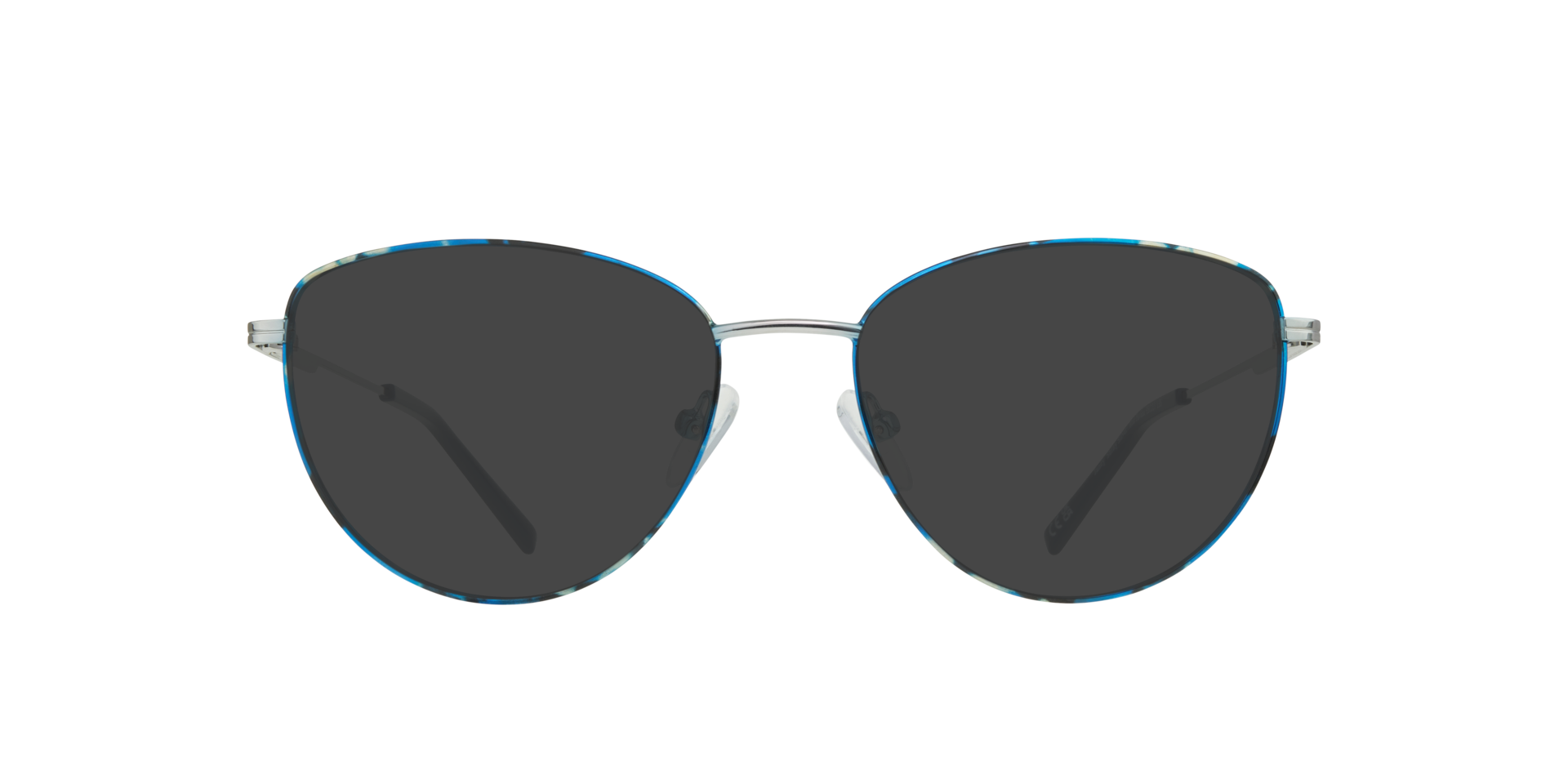 Shiny Silver Blue Havana Janey -  Metal