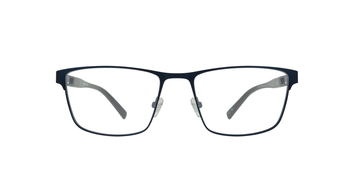 Matte Navy rectangle Metal eyeglasses Online - Full Rim - Ken