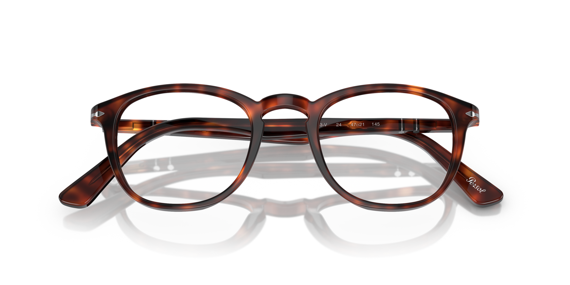PO3143V Havana AcetateEyeglass Frames for Glasses Direct, Closed View