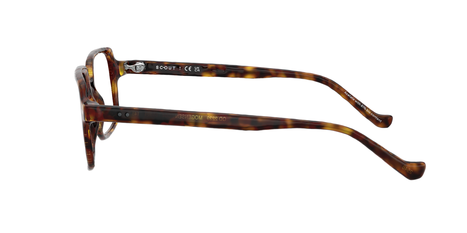 Mogensen Havana AcetateEyeglass Frames for Glasses Direct, Side View