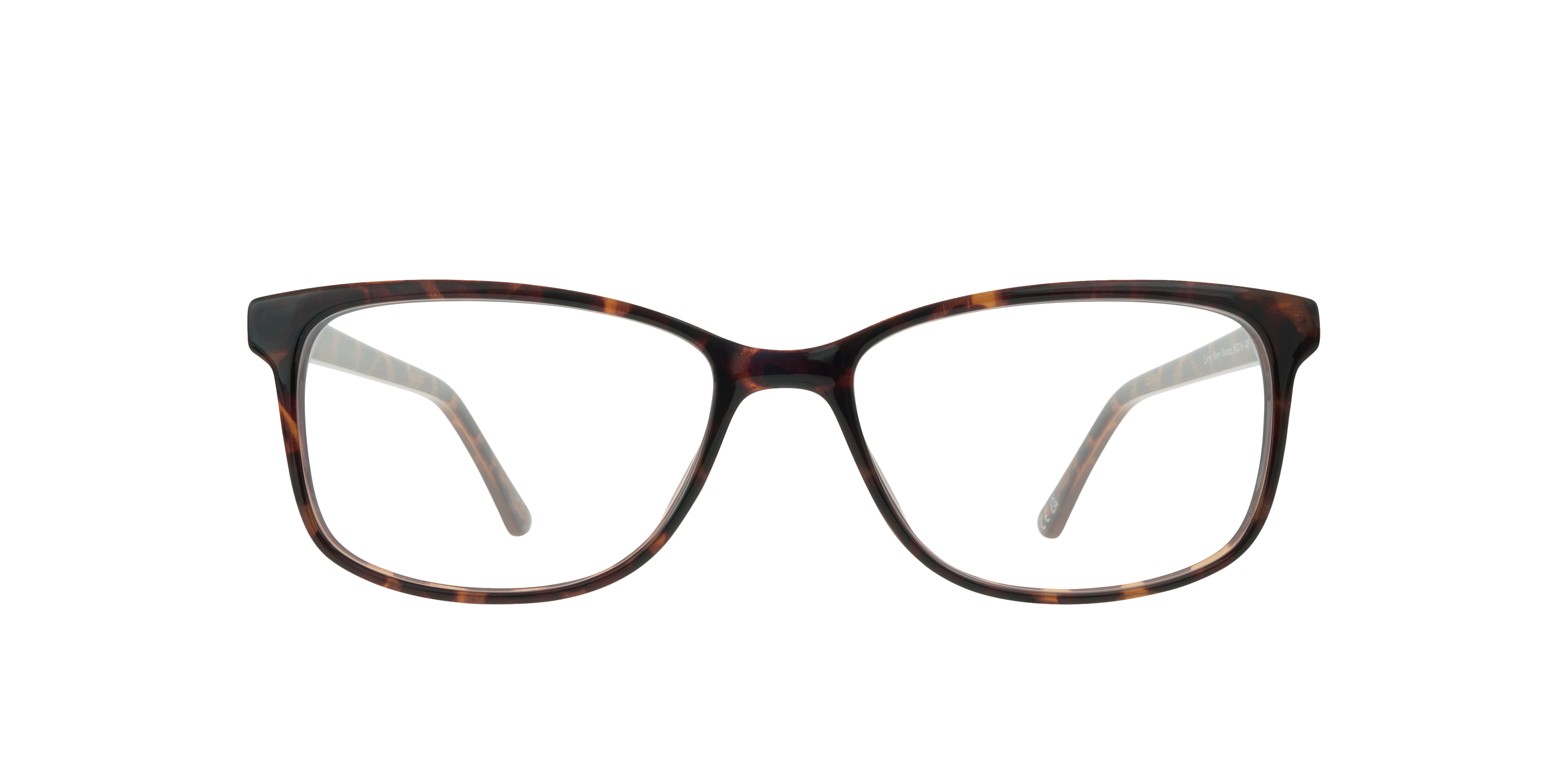 Livvy Shiny Havana PlasticEyeglass Frames for Glasses Direct, Front View