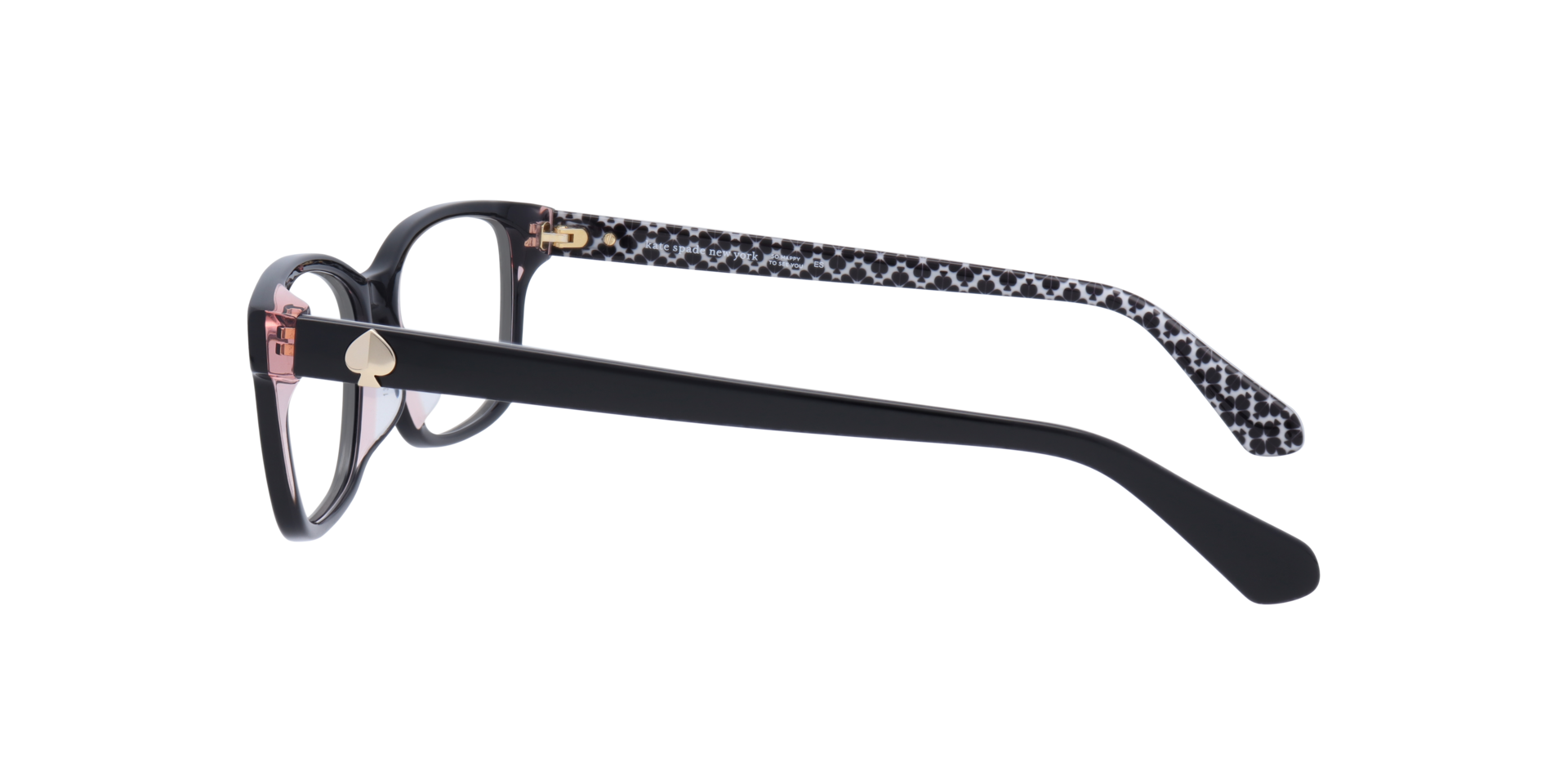 Kariane/F Black & White AcetateEyeglass Frames for Glasses Direct, Side View