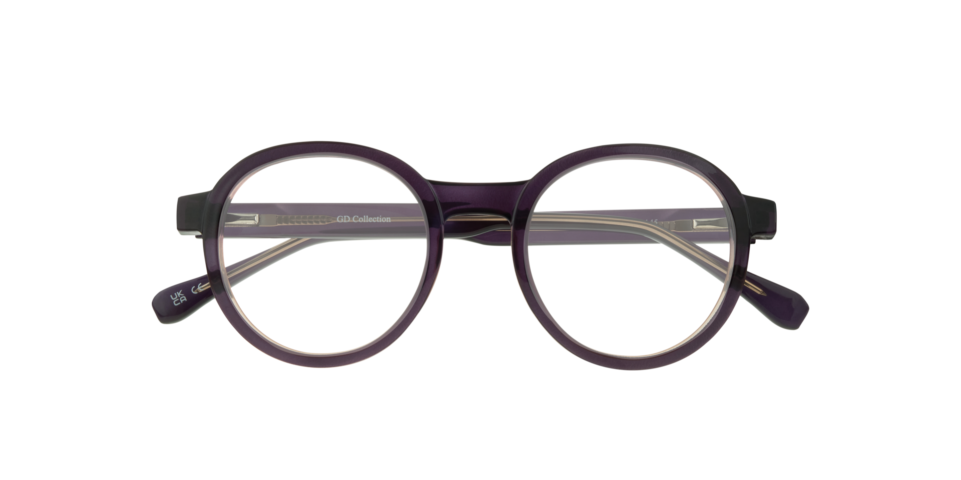 Joby Crystal Blue & Crystal Grey PlasticEyeglass Frames for Glasses Direct, Closed View