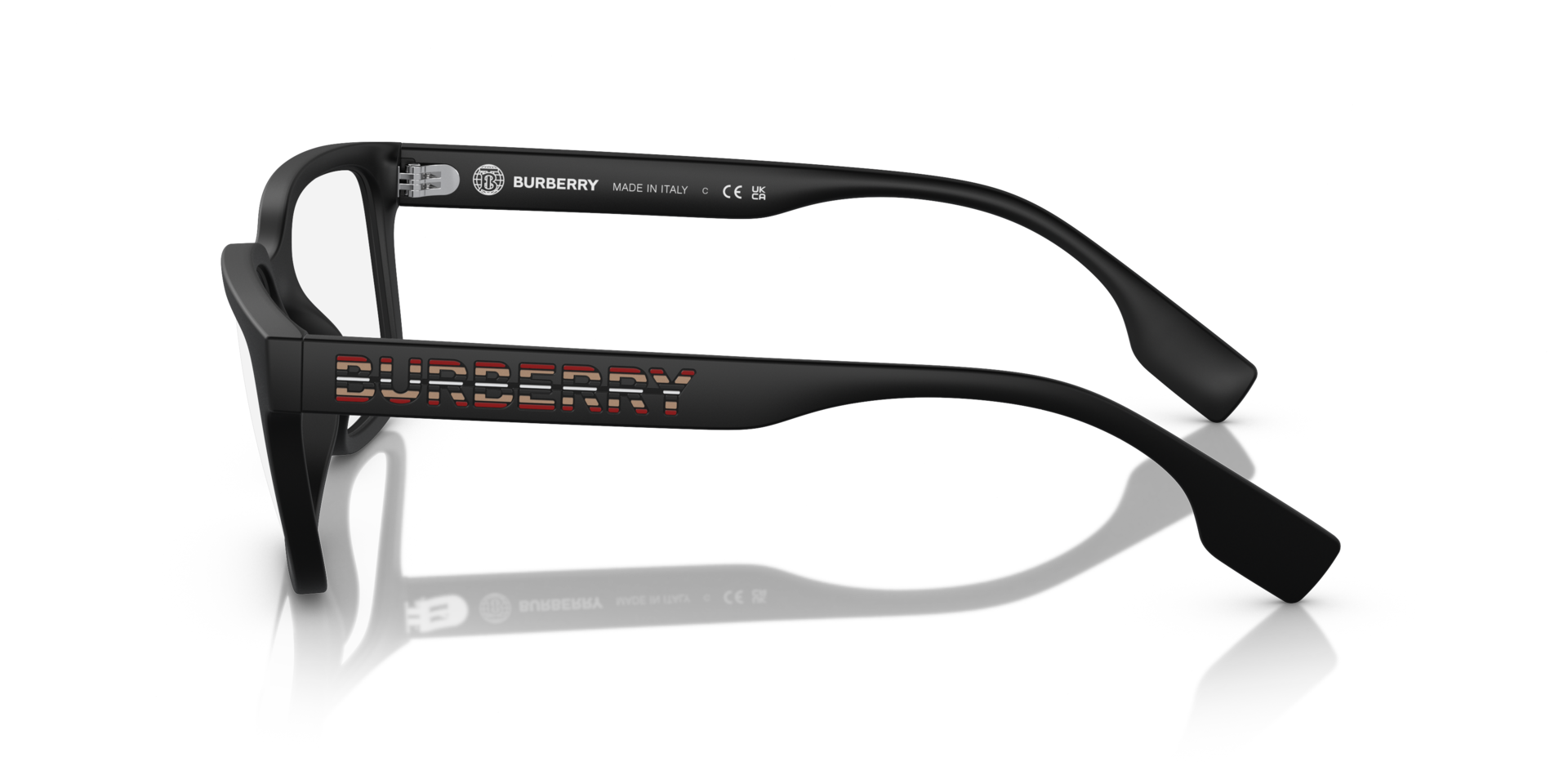 BE2379U Matte Black PlasticEyeglass Frames for Glasses Direct, Side View