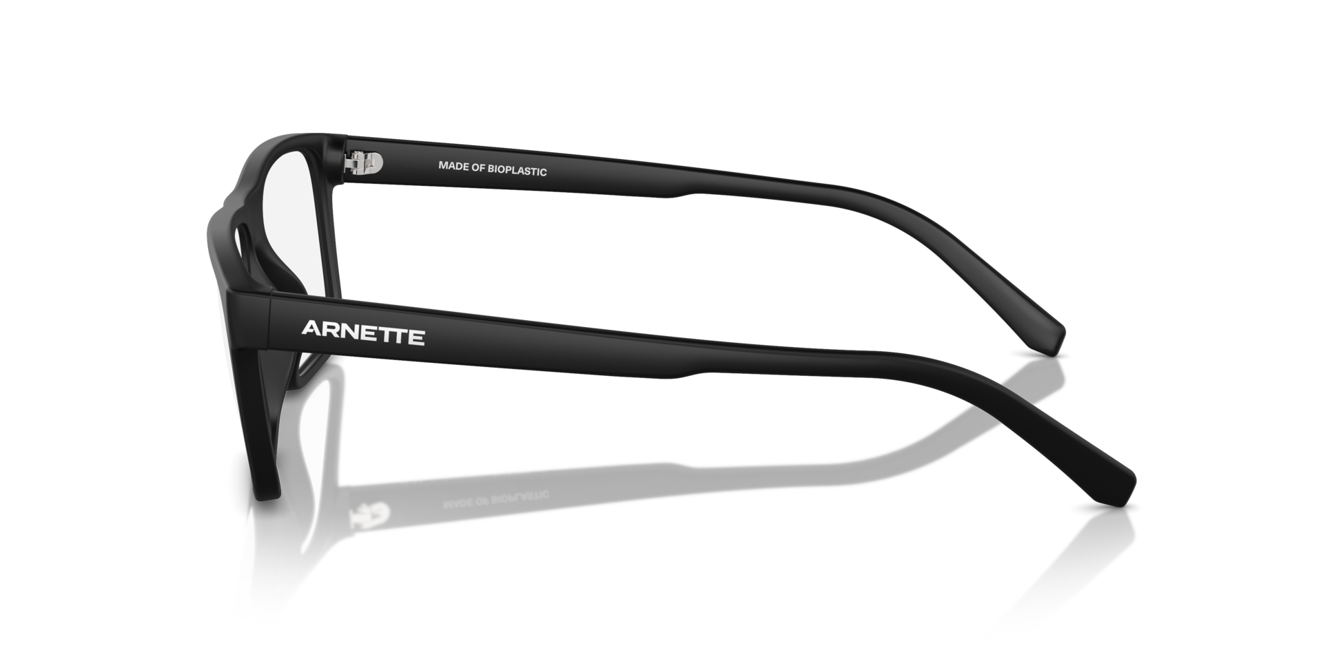 AN7251U Matte Black PlasticEyeglass Frames for Glasses Direct, Side View