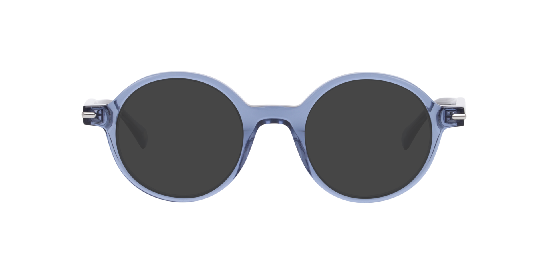 Nine Elms Transparent Dark Blue AcetateEyeglass Frames for Glasses Direct, with Tinted Lenses