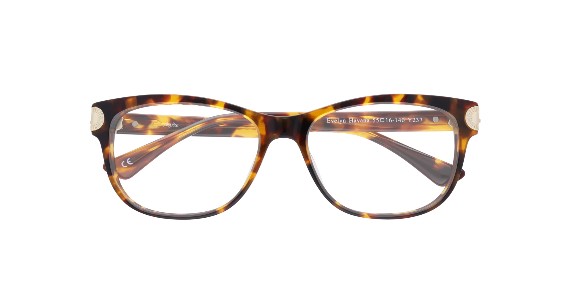 Evelyn Havana AcetateEyeglass Frames for Glasses Direct, Closed View