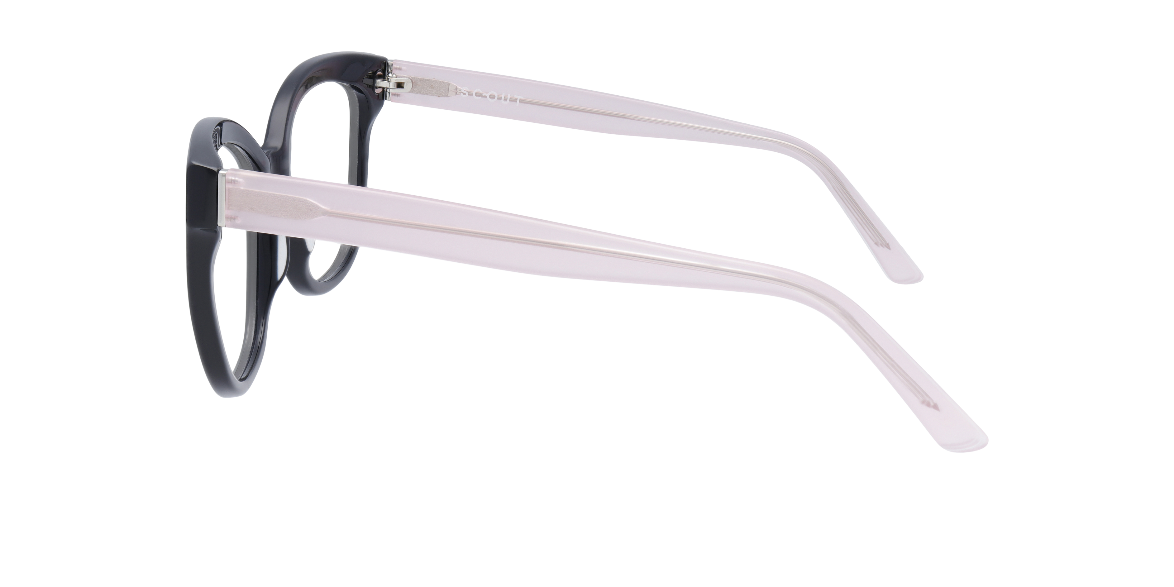 Mila Black & Pink AcetateEyeglass Frames for Glasses Direct, Side View