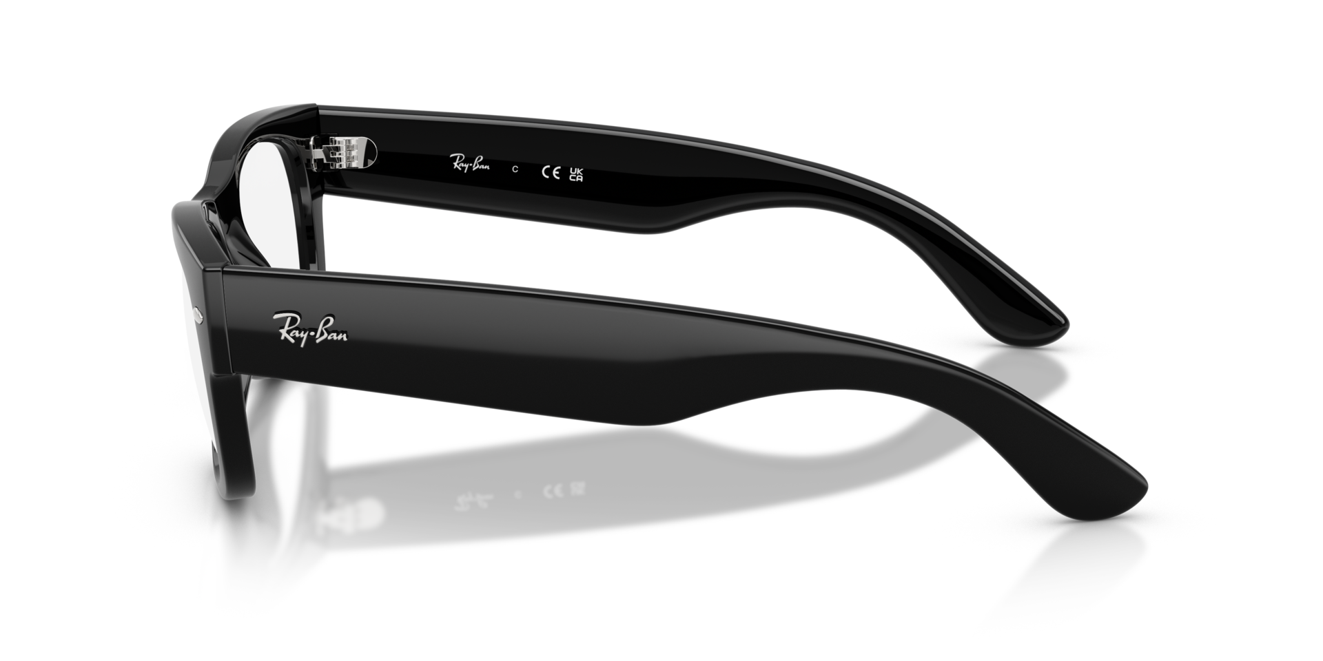 RB0832V Black PlasticEyeglass Frames for Glasses Direct, Side View