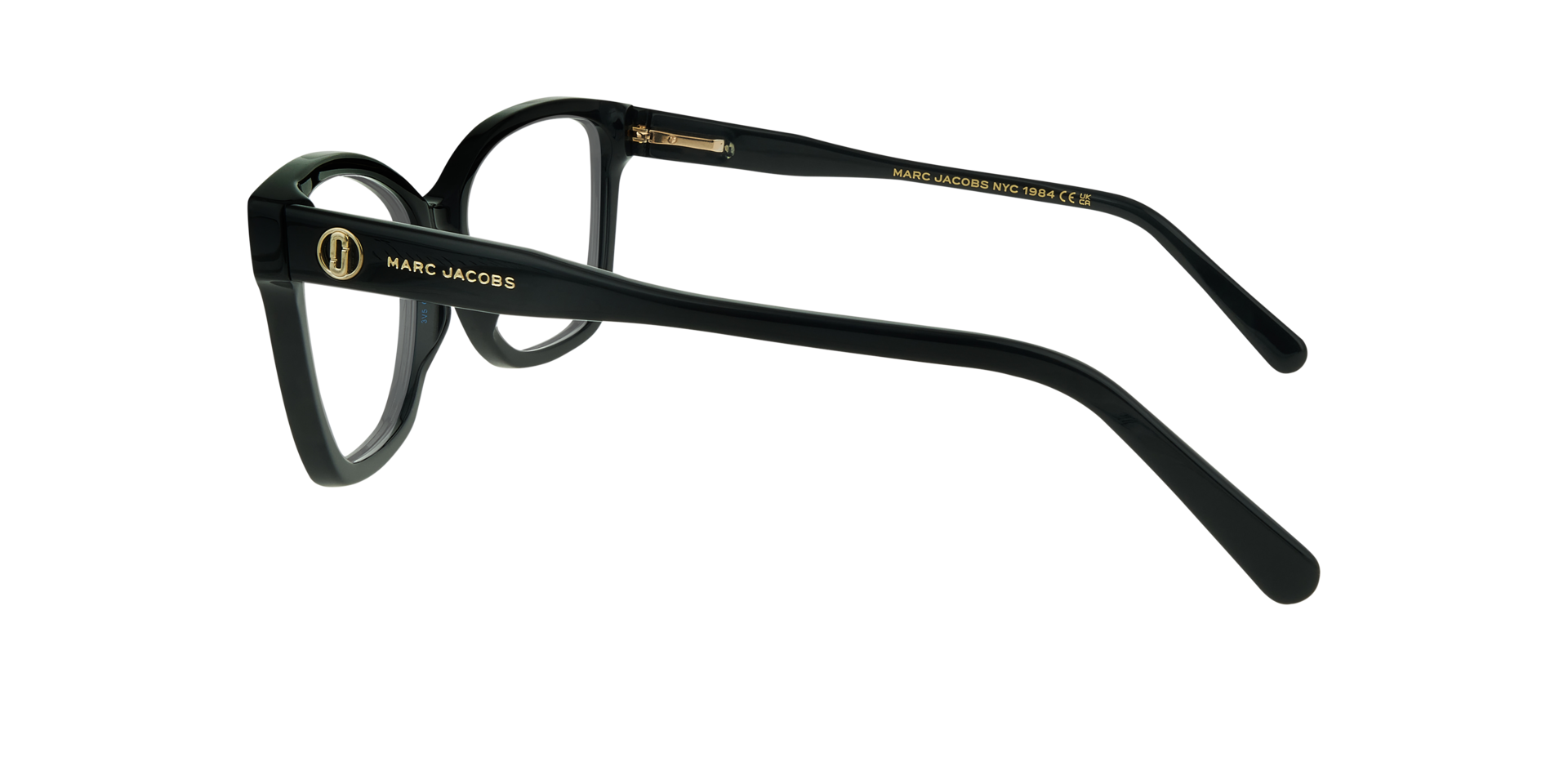 MARC 735 Black AcetateEyeglass Frames for Glasses Direct, Side View