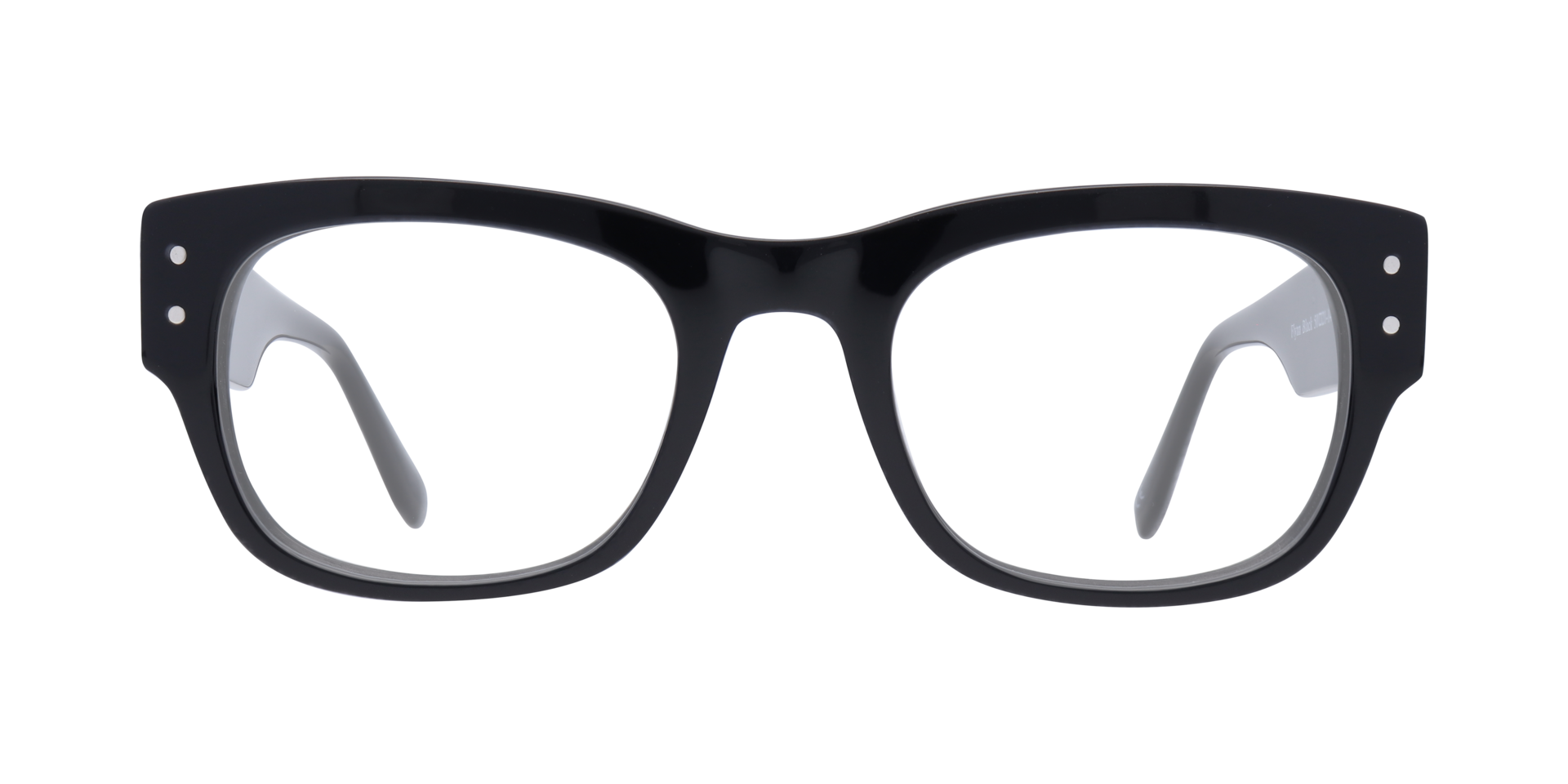 Flynn Black AcetateEyeglass Frames for Glasses Direct, Front View