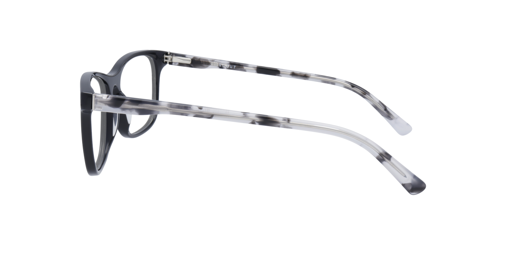 Hunter Black AcetateEyeglass Frames for Glasses Direct, Side View