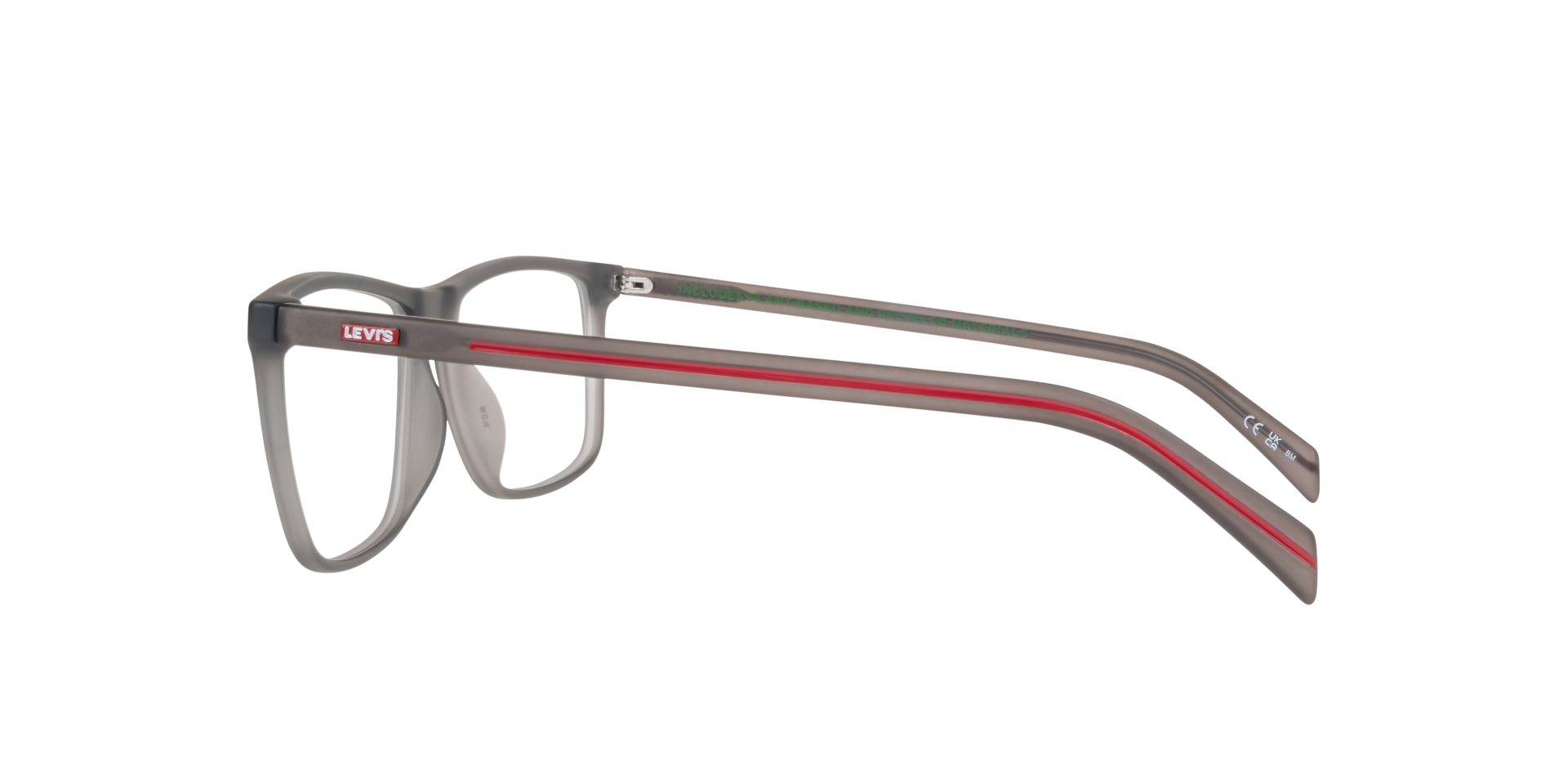 LV 5047 Silver PlasticEyeglass Frames for Glasses Direct, Side View