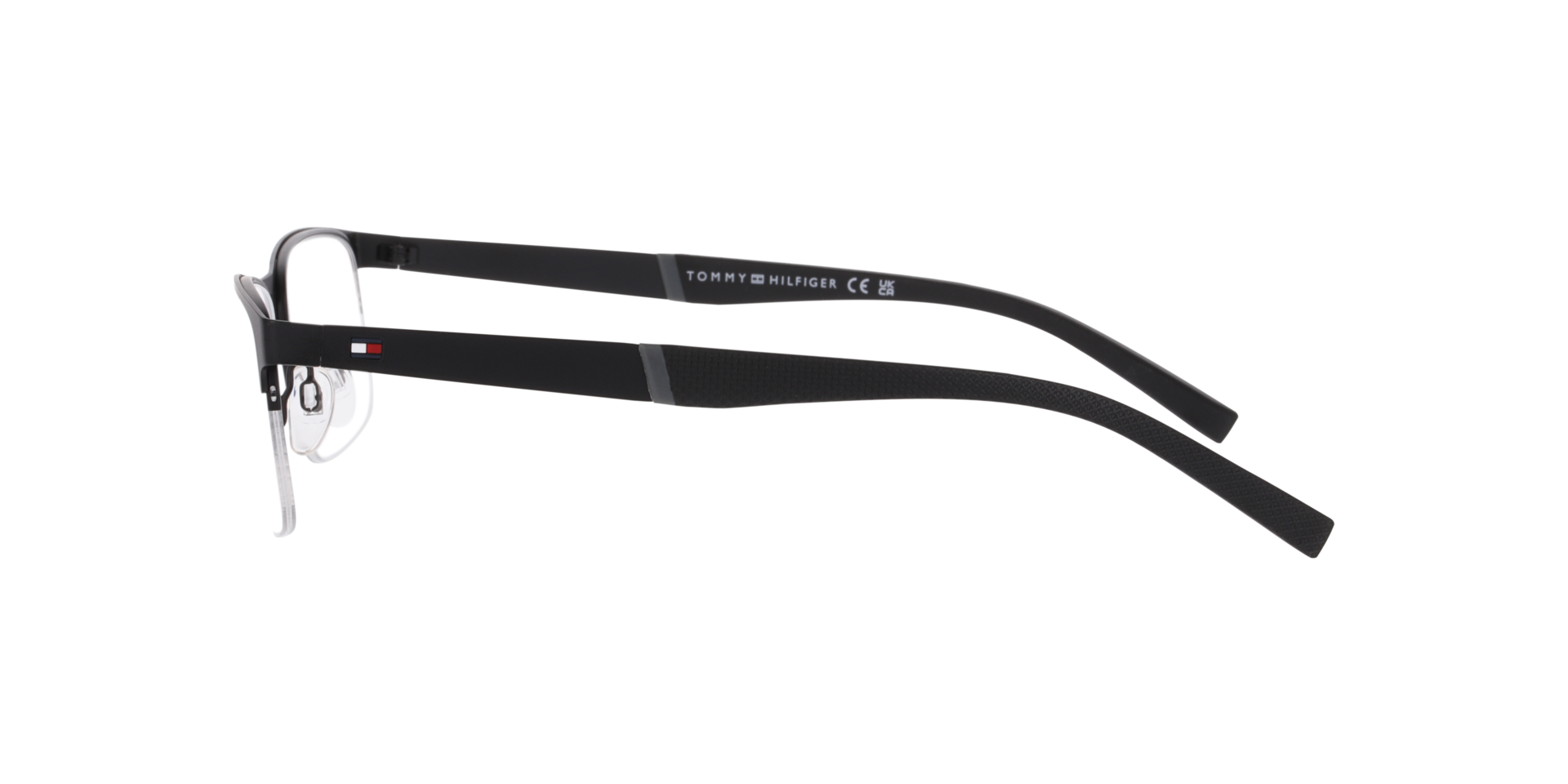 TH 2083 Black Matte MetalEyeglass Frames for Glasses Direct, Side View