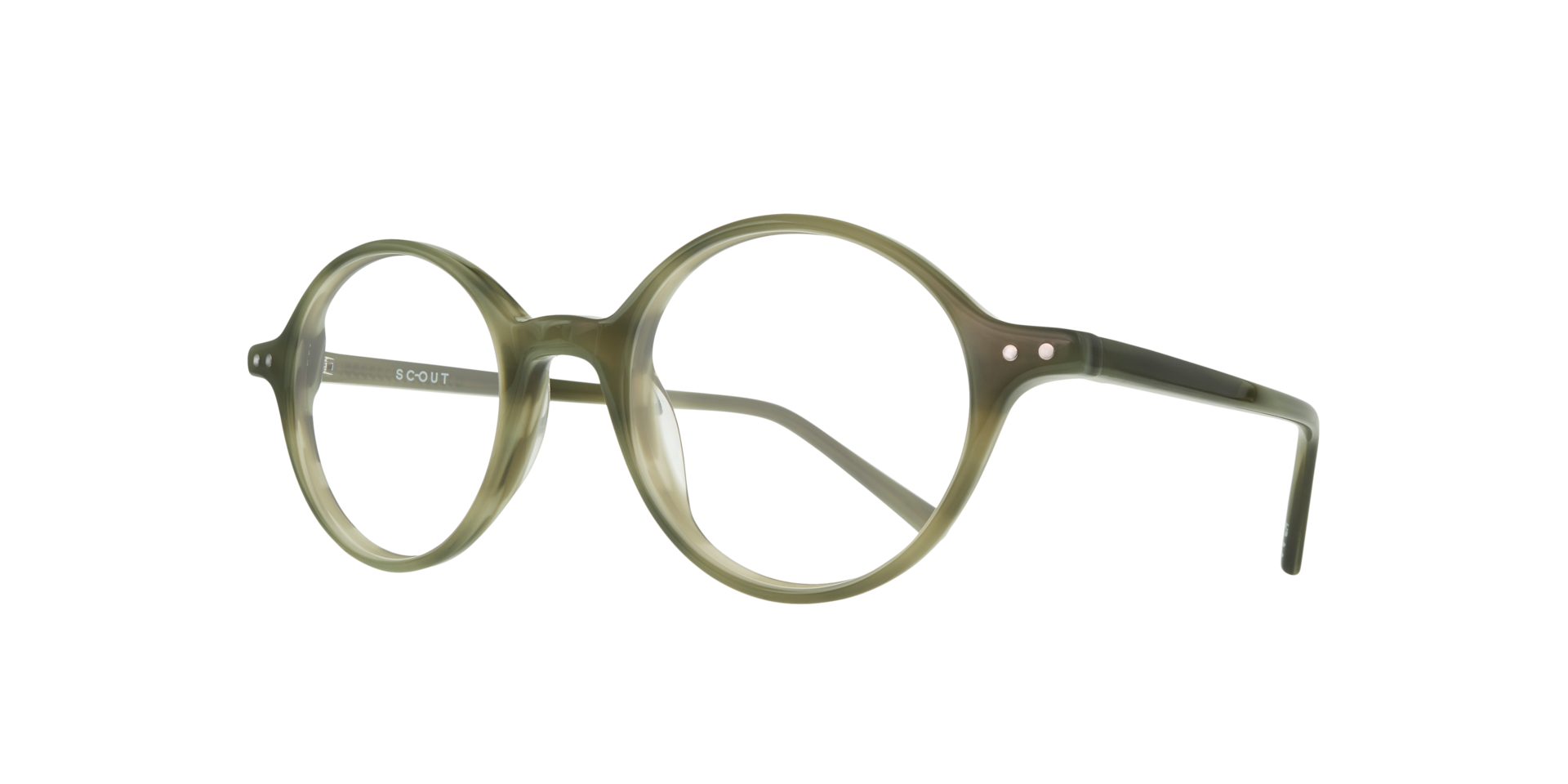 Lane Green & Silver AcetateEyeglass Frames for Glasses Direct, Angle View
