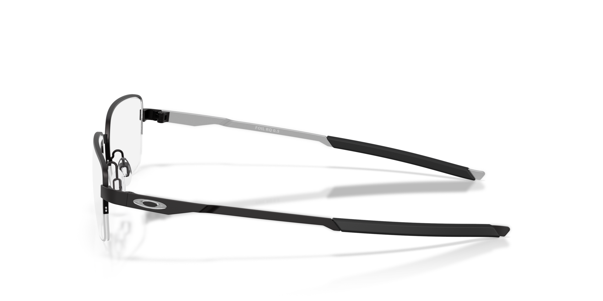 Foil RQ 0.5 Satin Black MetalEyeglass Frames for Glasses Direct, Side View