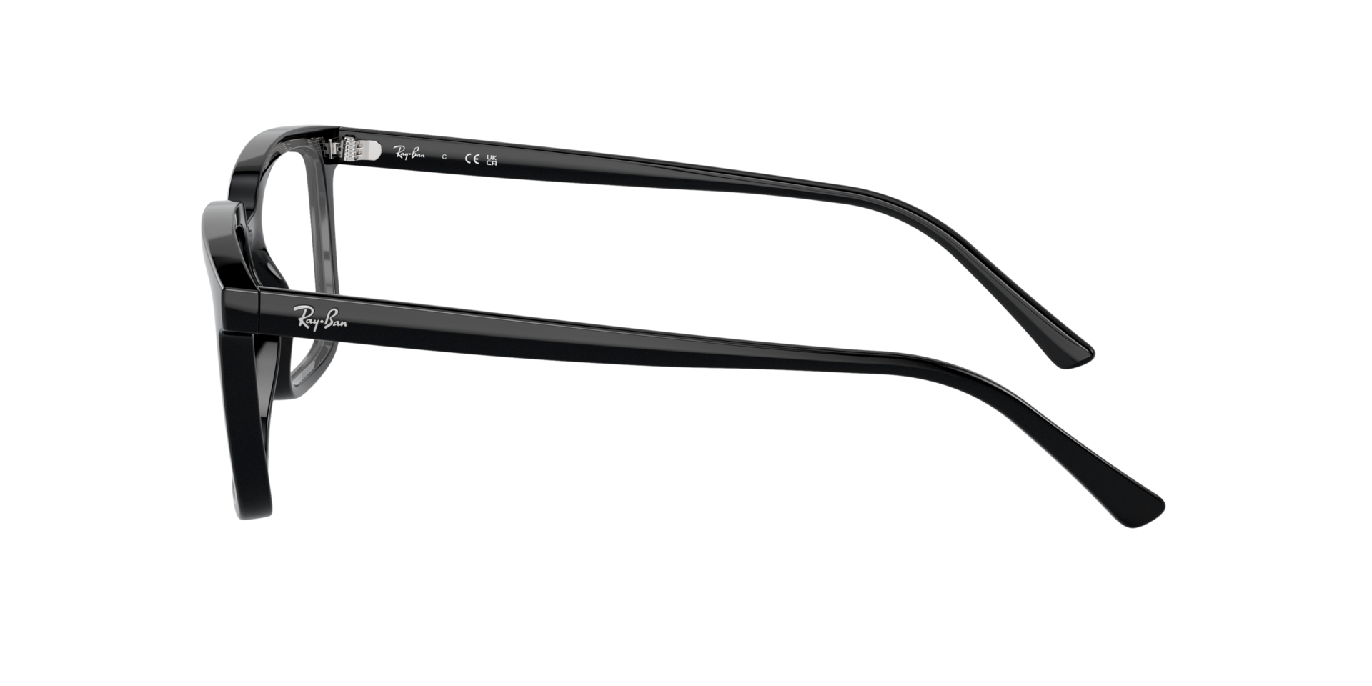 RB7239 Black PlasticEyeglass Frames for Glasses Direct, Side View