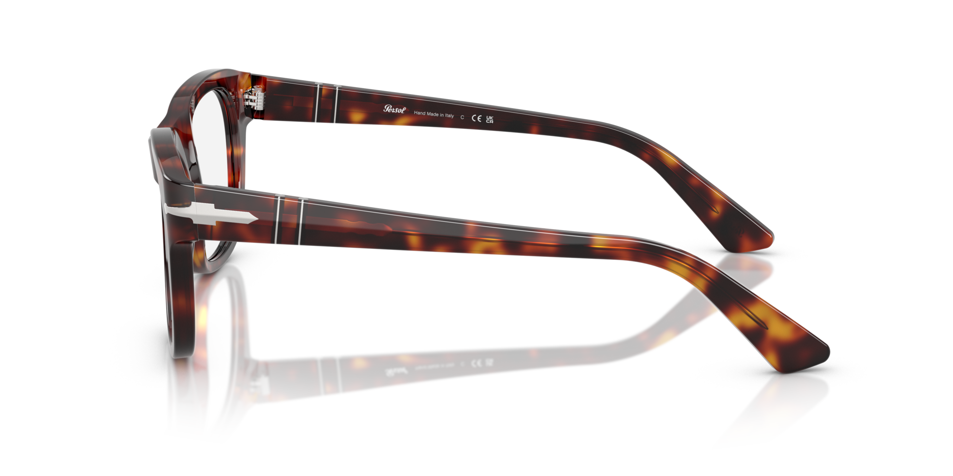 PO3372V Havana AcetateEyeglass Frames for Glasses Direct, Side View