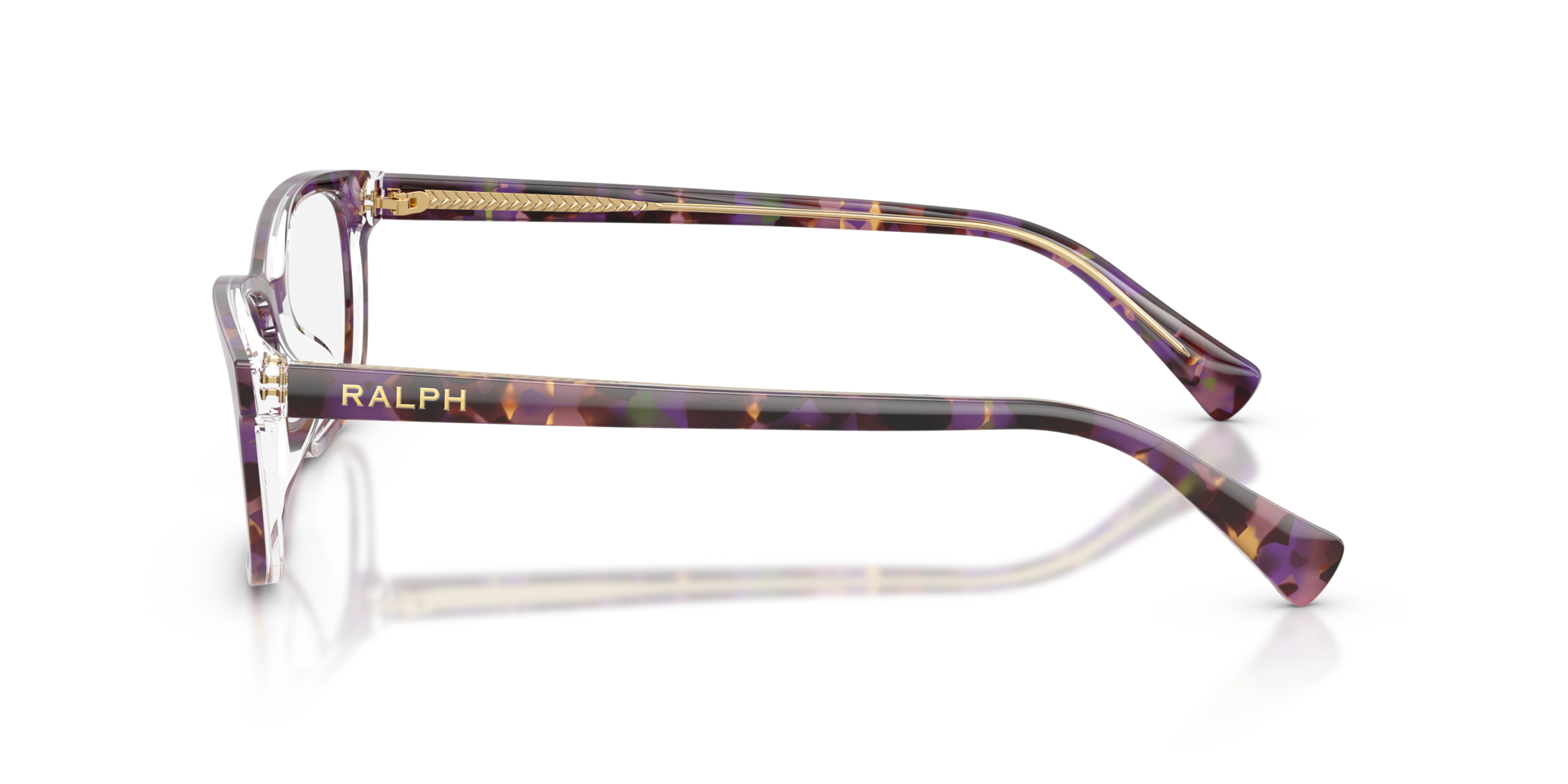 RA7194U Violet Havana & Transparent AcetateEyeglass Frames for Glasses Direct, Side View