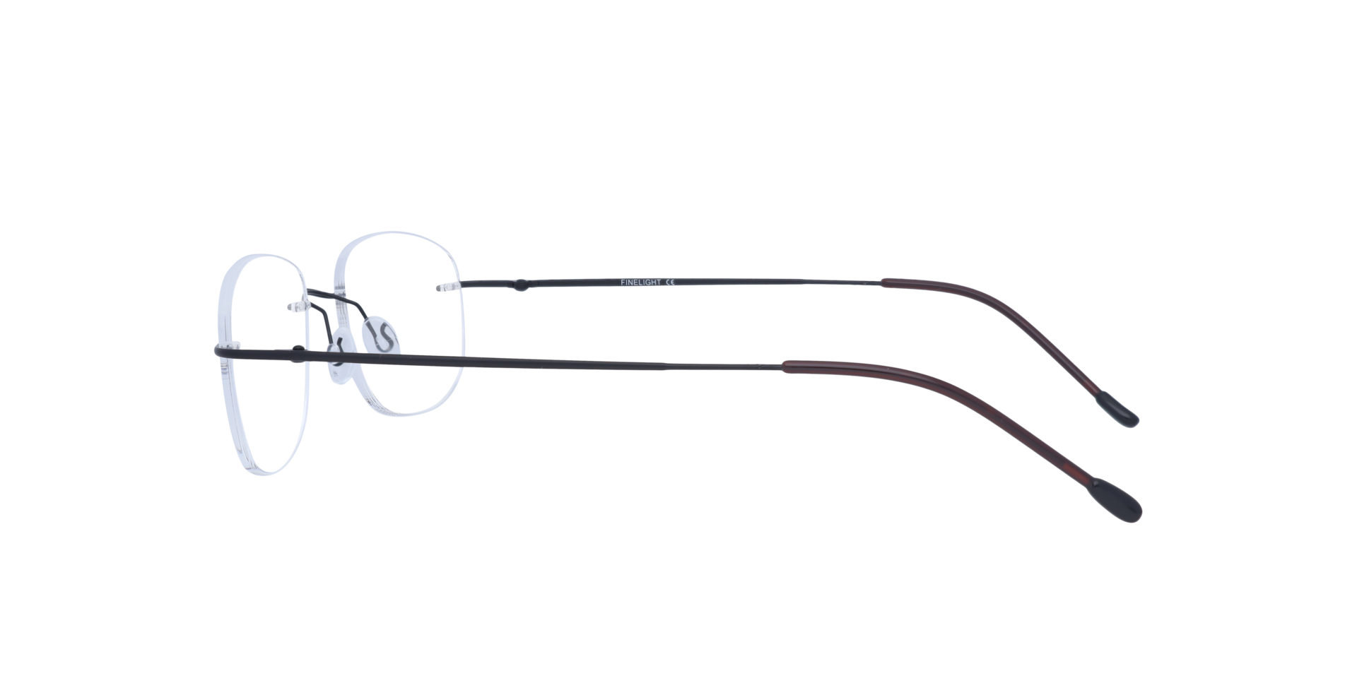 Clover Black MetalEyeglass Frames for Glasses Direct, Side View