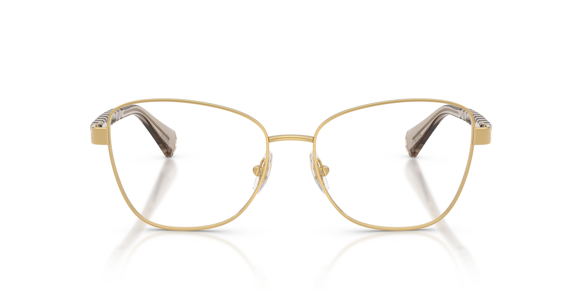 RA6064 Shiny Gold MetalEyeglass Frames for Glasses Direct, Front View