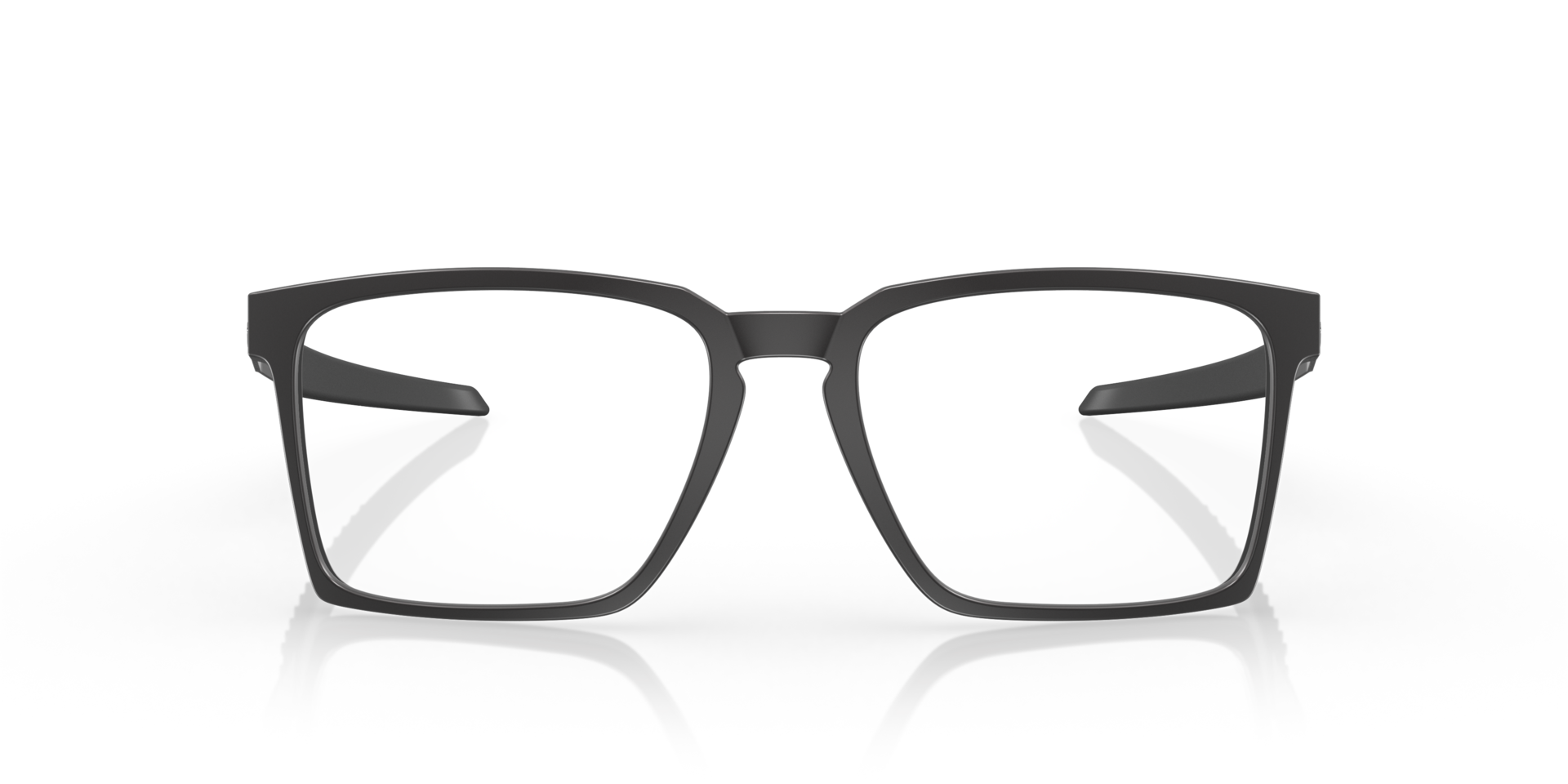 Exchange Satin Black PlasticEyeglass Frames for Glasses Direct, Front View