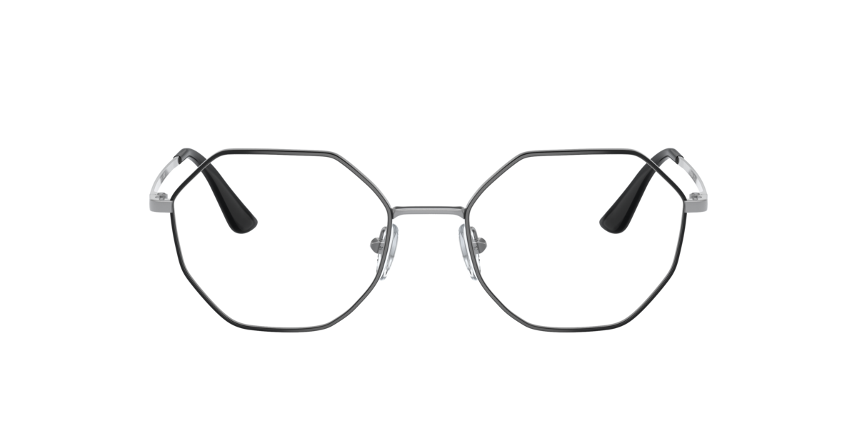 Vogue Eyewear Women's Top Black,Matte Silver Top Black/Matte Silver Irregular Metal Eyeglasses Online - Full Rim - Vo4094