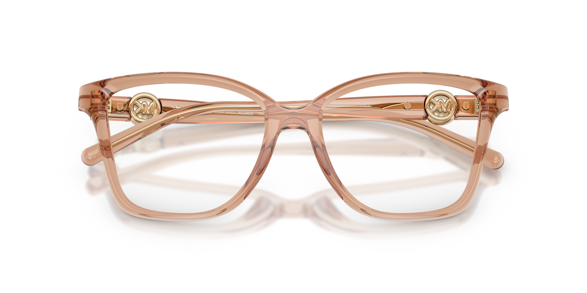 MK4180U Light Brown Transparent PlasticEyeglass Frames for Glasses Direct, Closed View