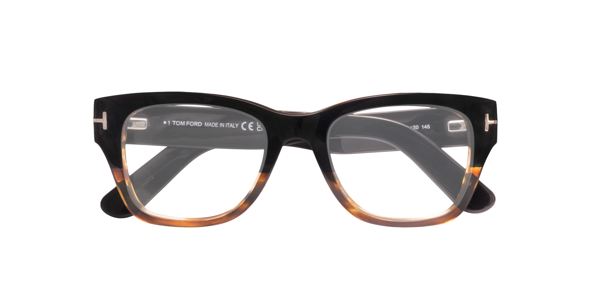 FT5379 Black Brown AcetateEyeglass Frames for Glasses Direct, Closed View