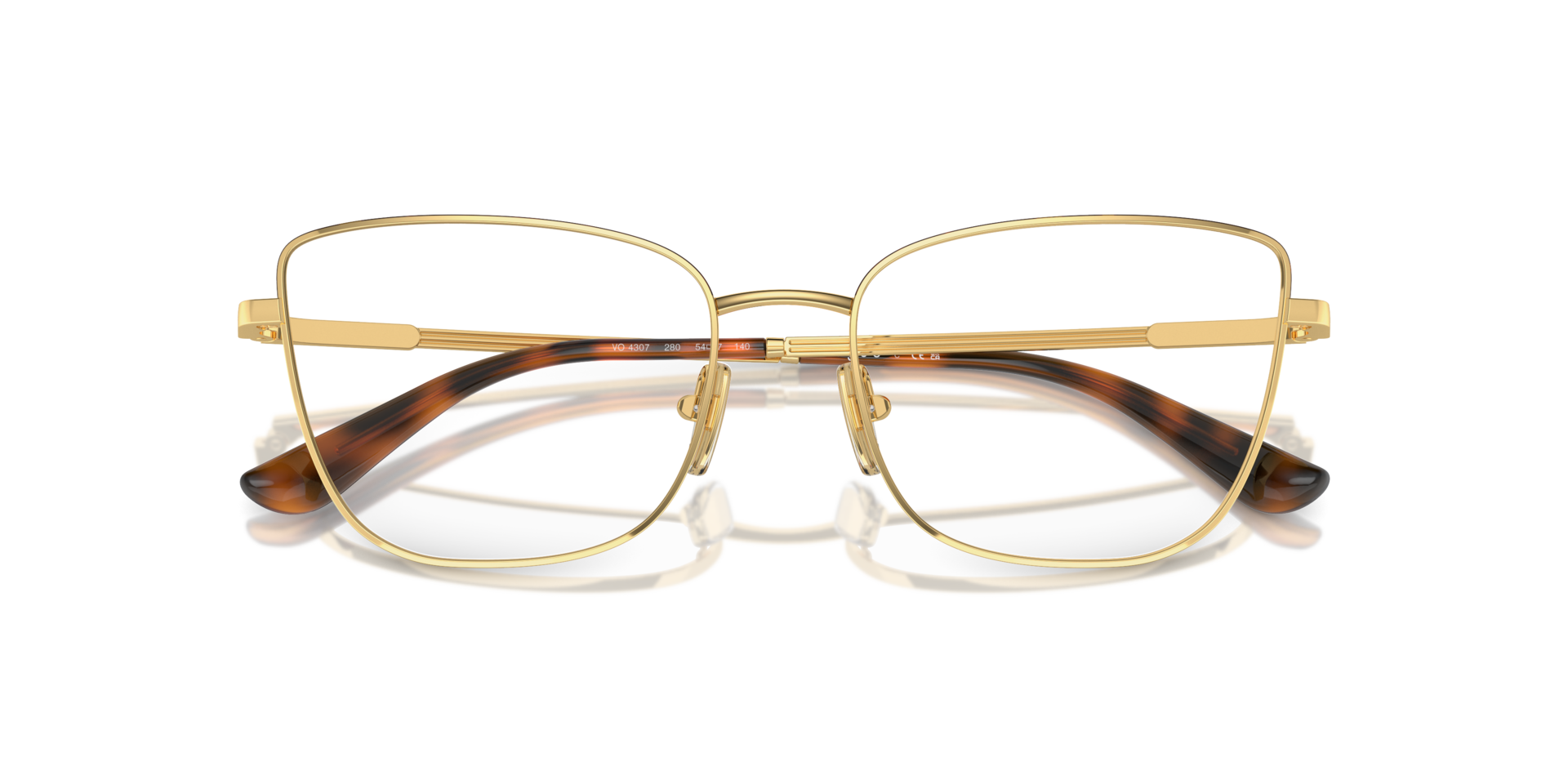 VO4307 Gold & Top Havana MetalEyeglass Frames for Glasses Direct, Closed View