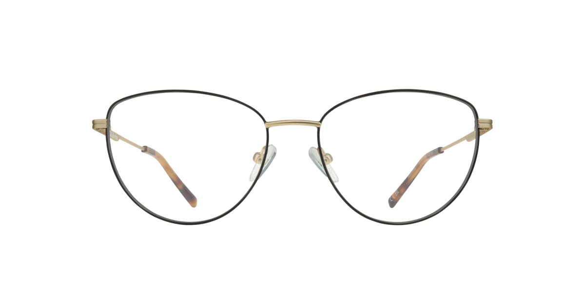 Shiny Brown/Matte Gold cat-eye Metal eyeglasses Online - Full Rim - Janey