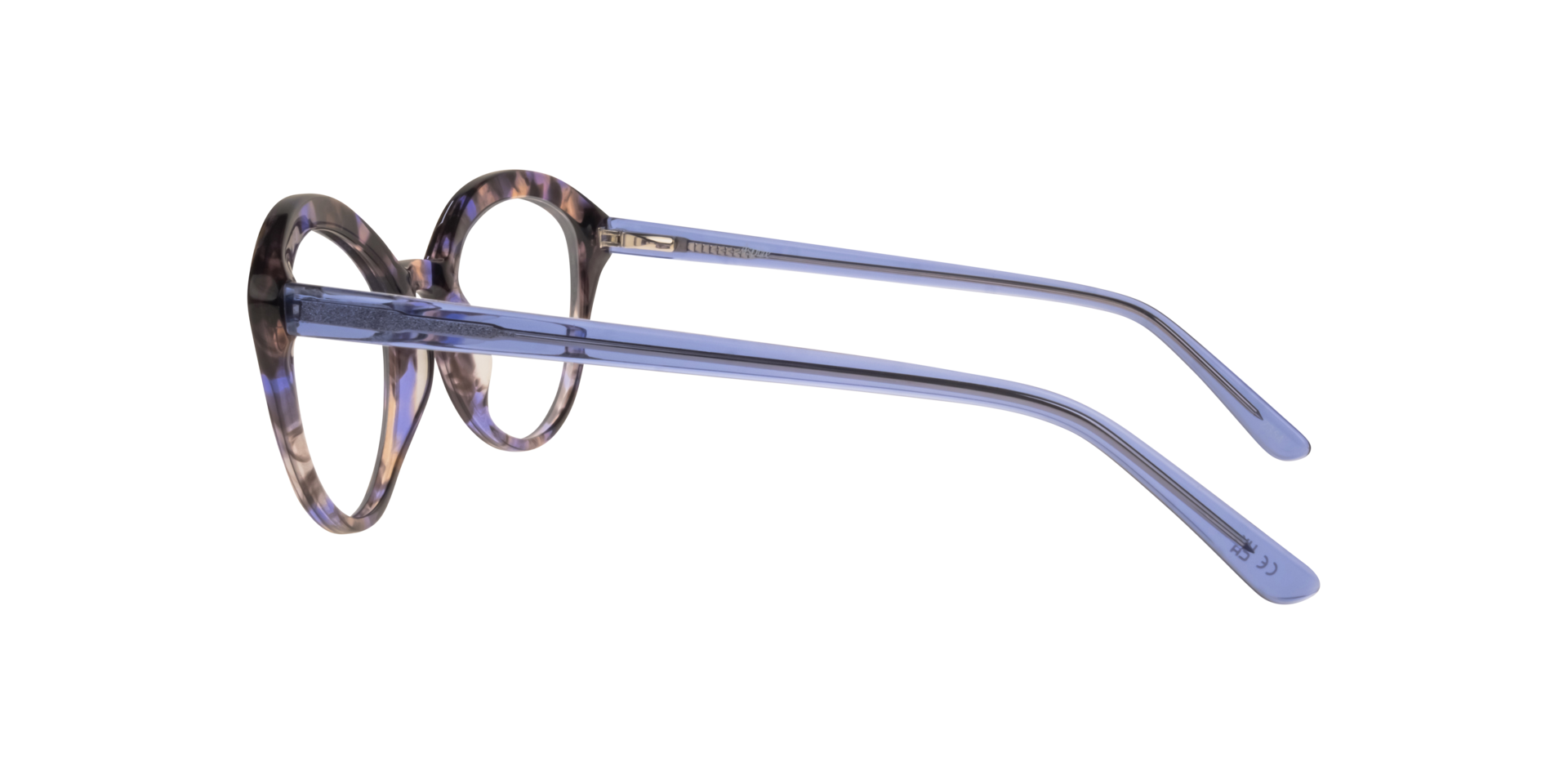 Harley Purple Havana AcetateEyeglass Frames for Glasses Direct, Side View