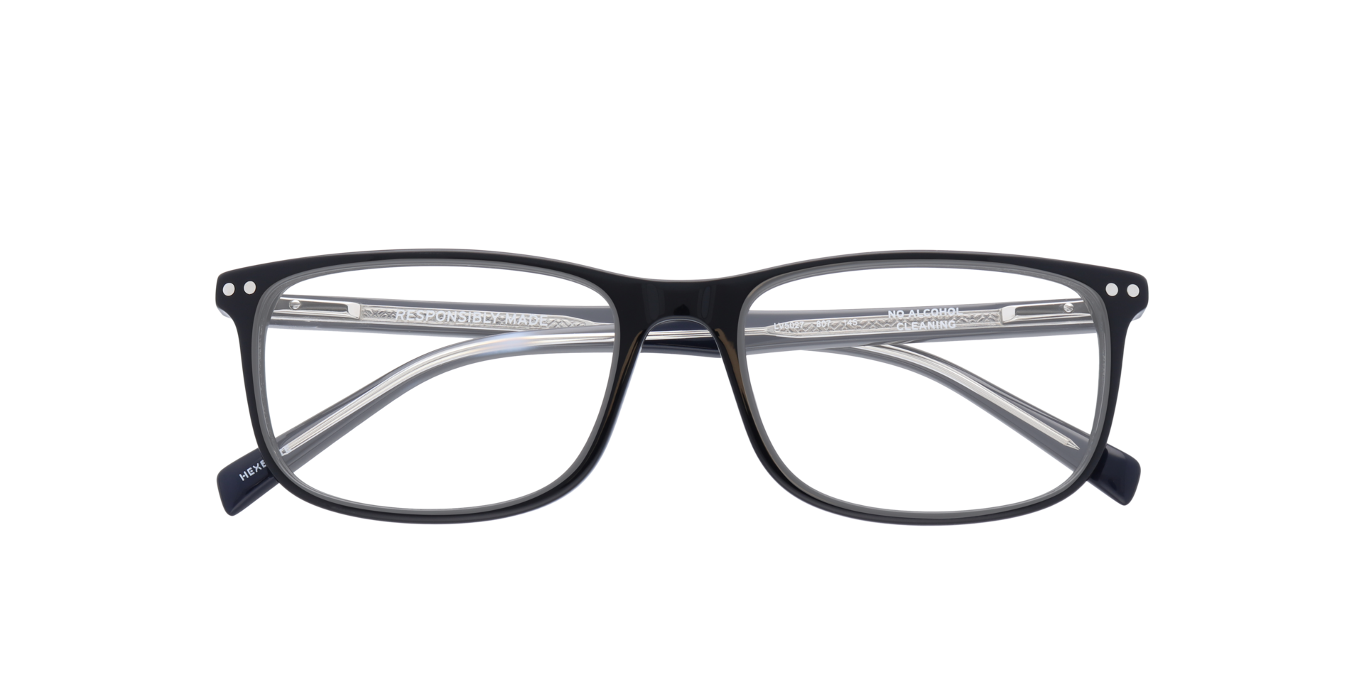LV 5027 Black AcetateEyeglass Frames for Glasses Direct, Closed View