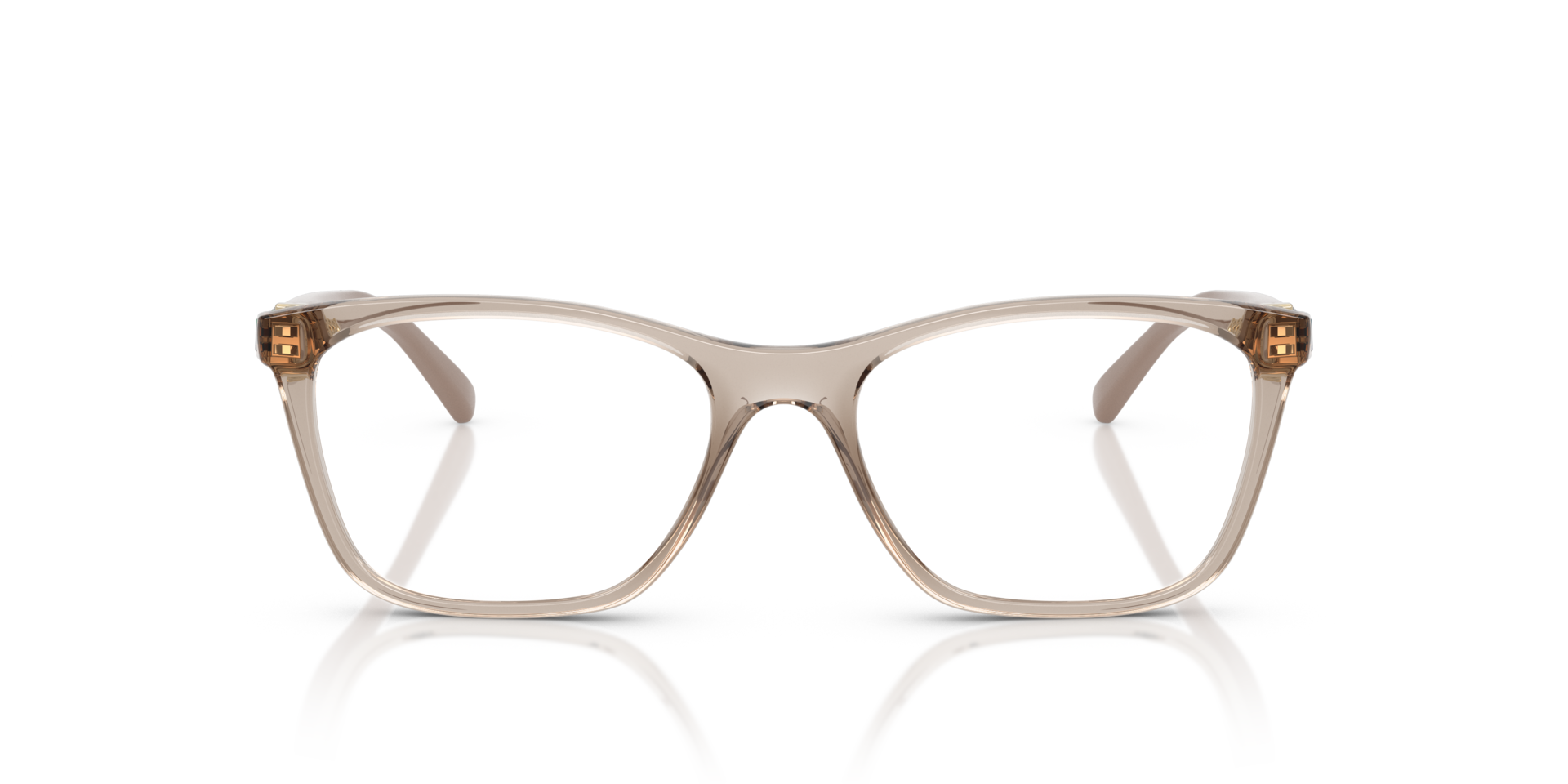 VO5632B Transparent Caramel PlasticEyeglass Frames for Glasses Direct, Front View