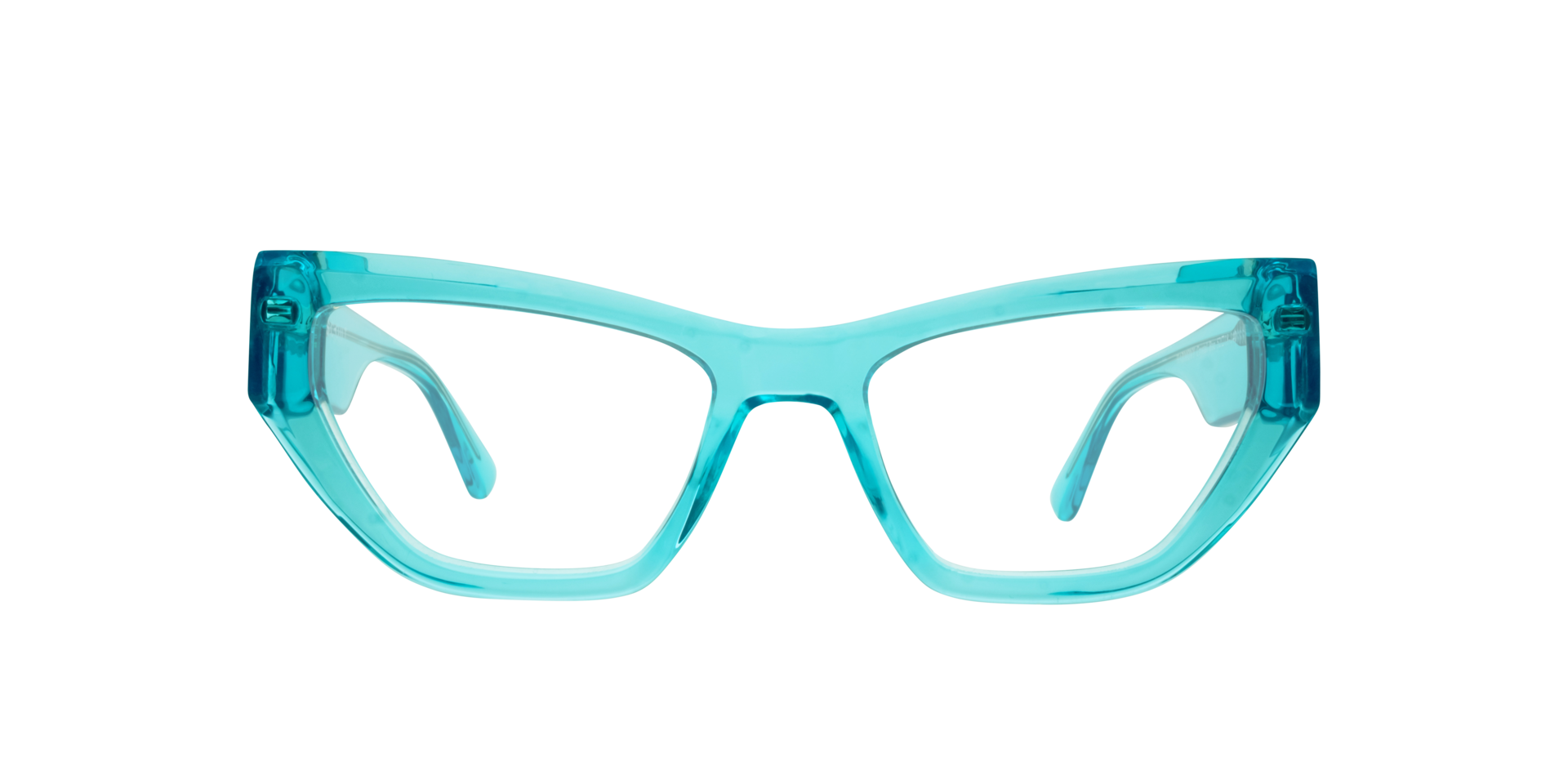 Harmony Crystal Blue AcetateEyeglass Frames for Glasses Direct, Front View