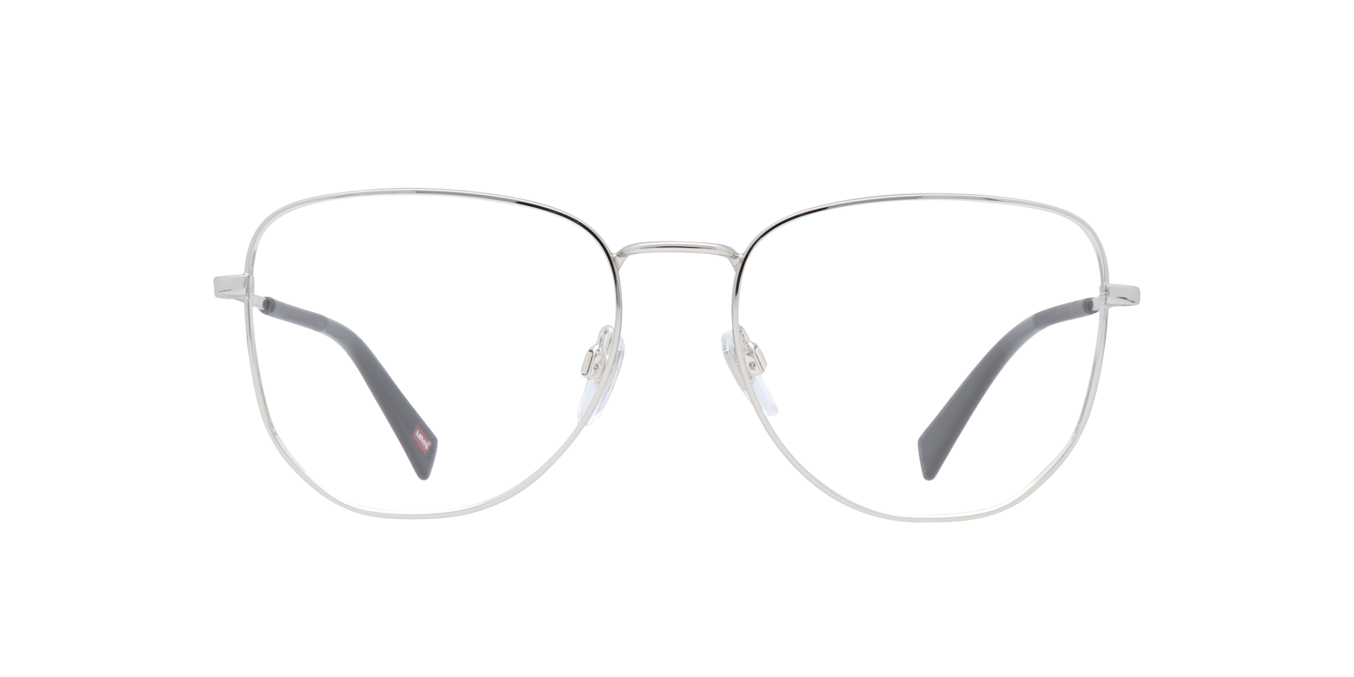 LV 1043 Silver MetalEyeglass Frames for Glasses Direct, Front View