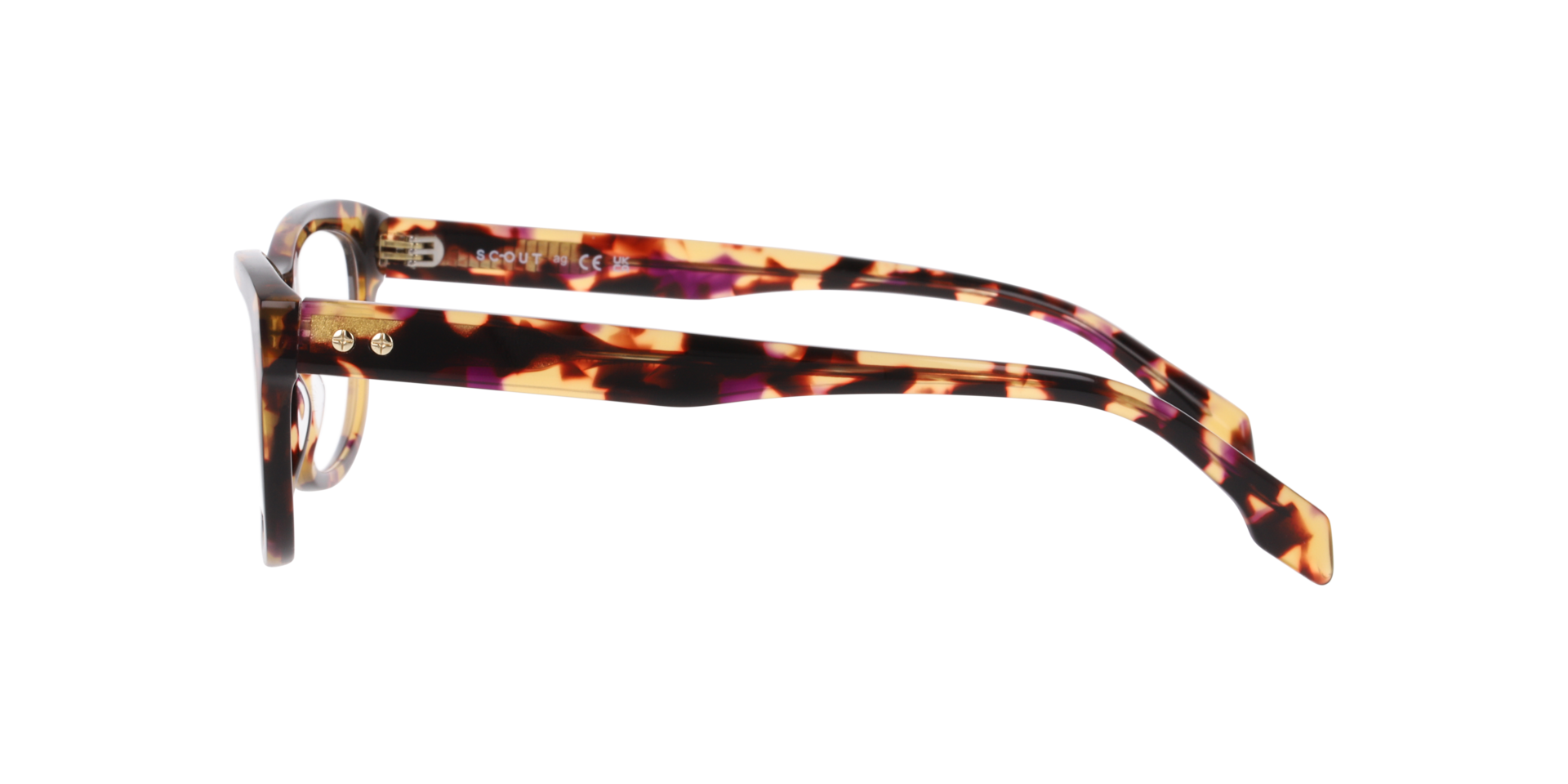 Nathanael Havana AcetateEyeglass Frames for Glasses Direct, Side View