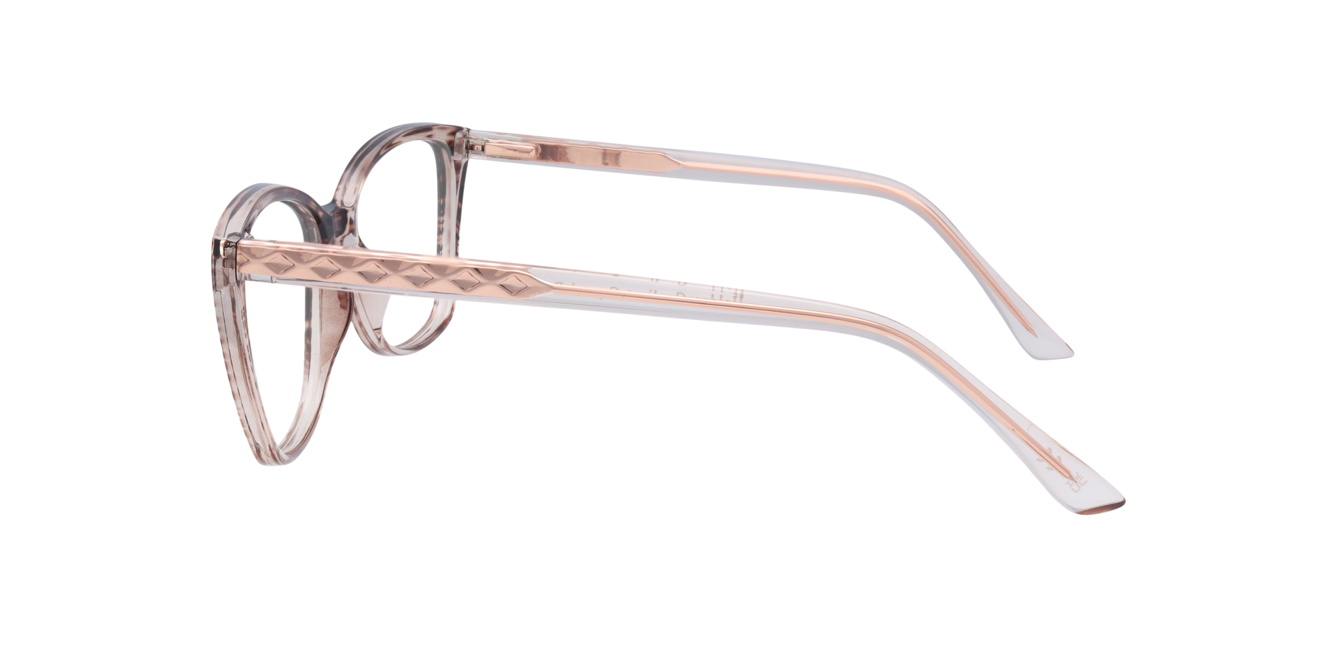 Holden Gradient Crystal Brown PlasticEyeglass Frames for Glasses Direct, Side View