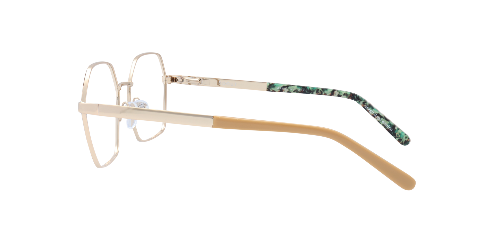 Minerva Brown MetalEyeglass Frames for Glasses Direct, Side View