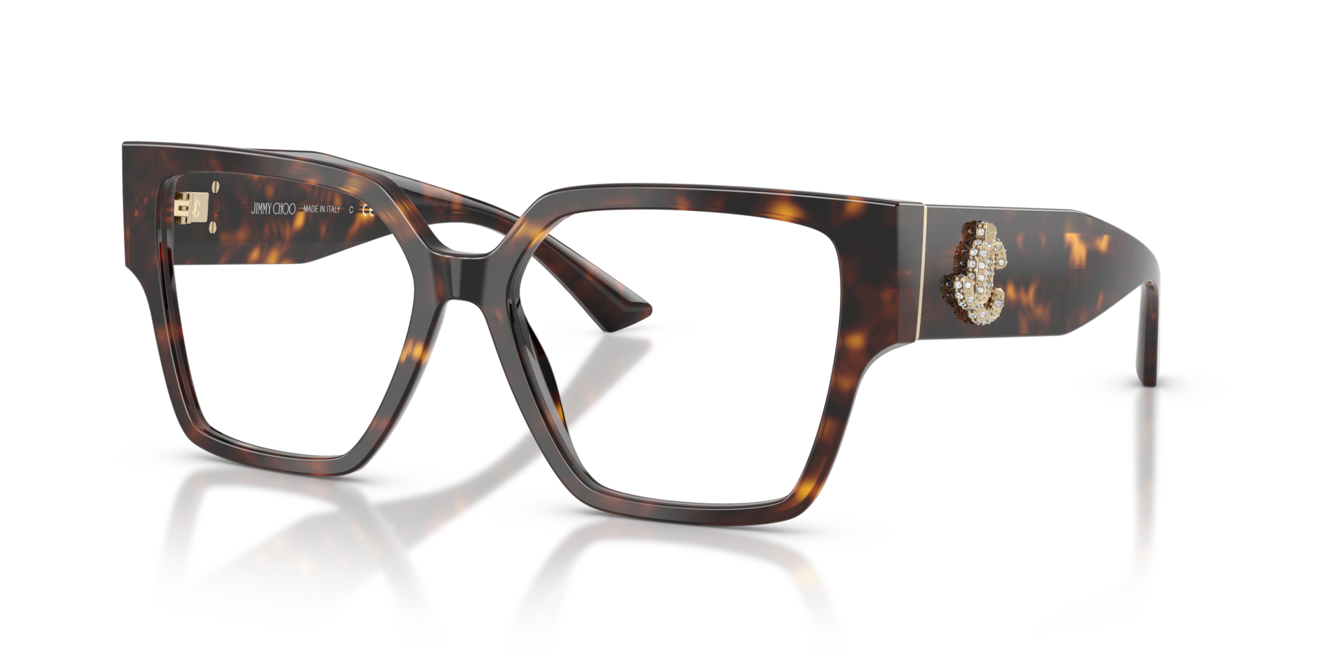 JC3032B Havana AcetateEyeglass Frames for Glasses Direct, Angle View