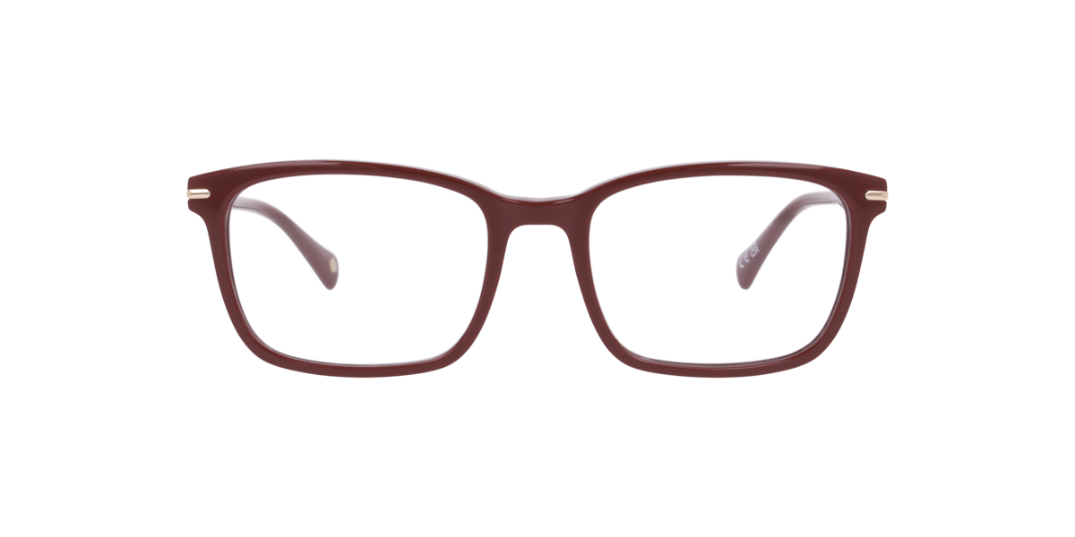 London Retro Women's Burgundy Rectangle Acetate Eyeglasses Online - Full Rim - Mayfair